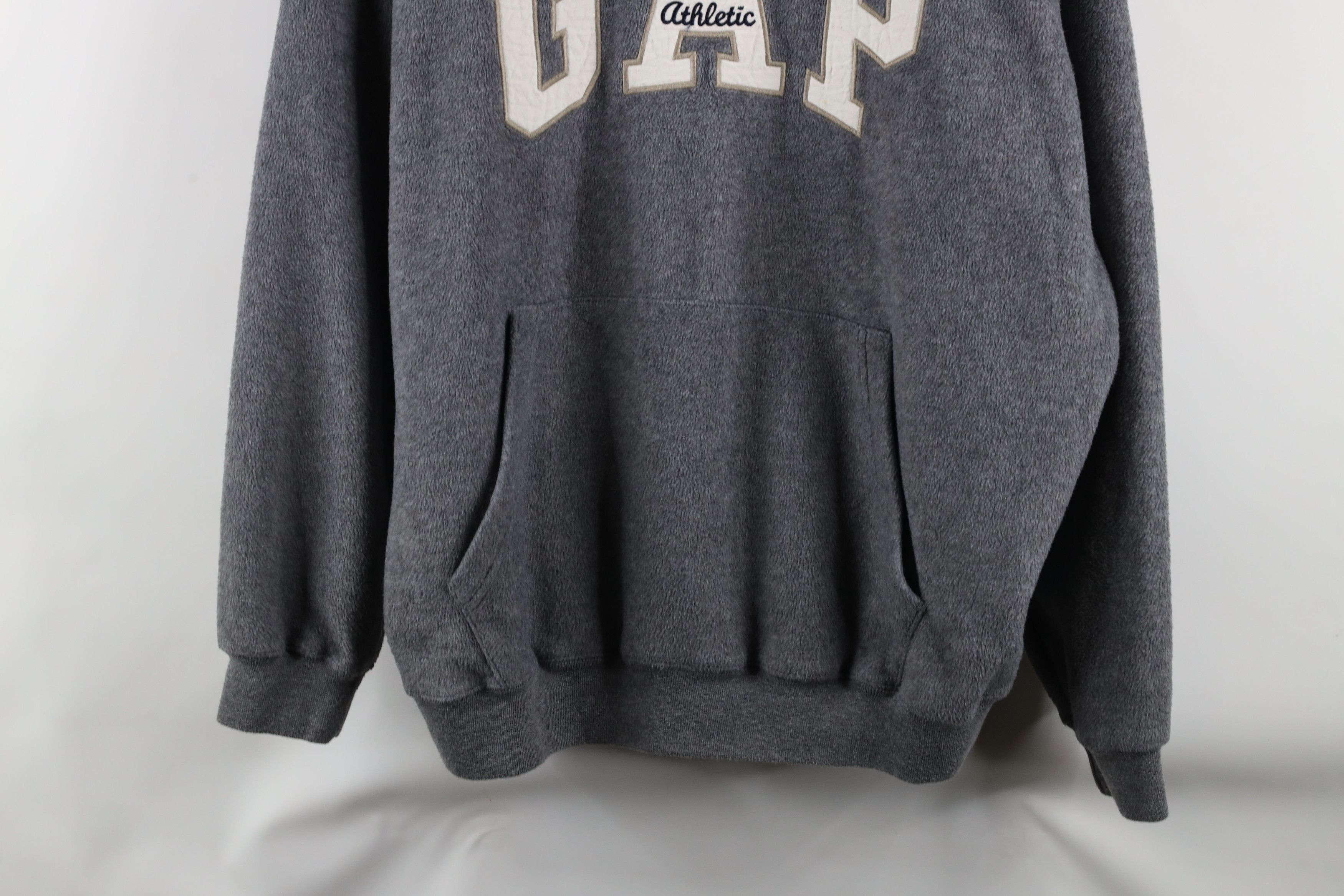 Gap × Vintage Vintage 90s Gap Athletic Out Block Letter Fleece Hoodie Size US L / EU 52-54 / 3 - 3 Thumbnail