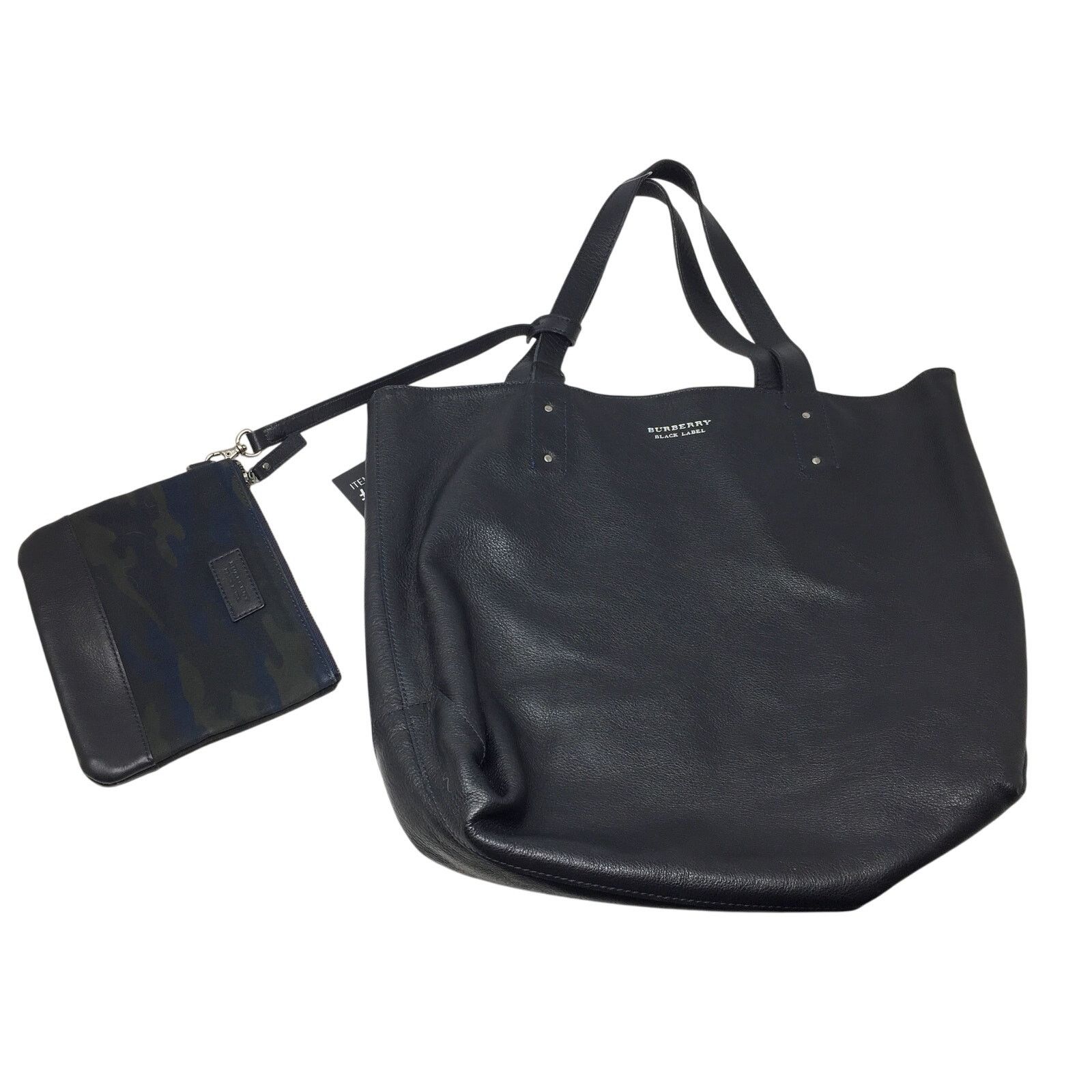 Burberry Burberry Black Label Reversible Black Leather Tote w Pouch Size ONE SIZE - 9 Thumbnail