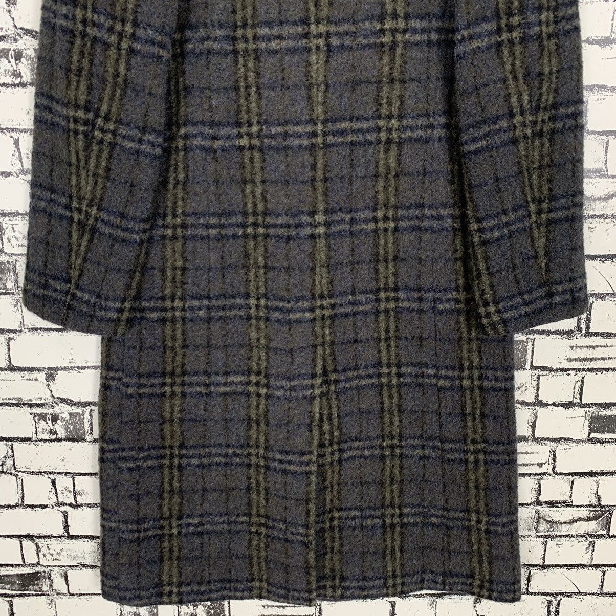 Burberry × Vintage Luxury Brand Burberry London Checkerboard Wool Long Jacket Size S / US 4 / IT 40 - 13 Thumbnail