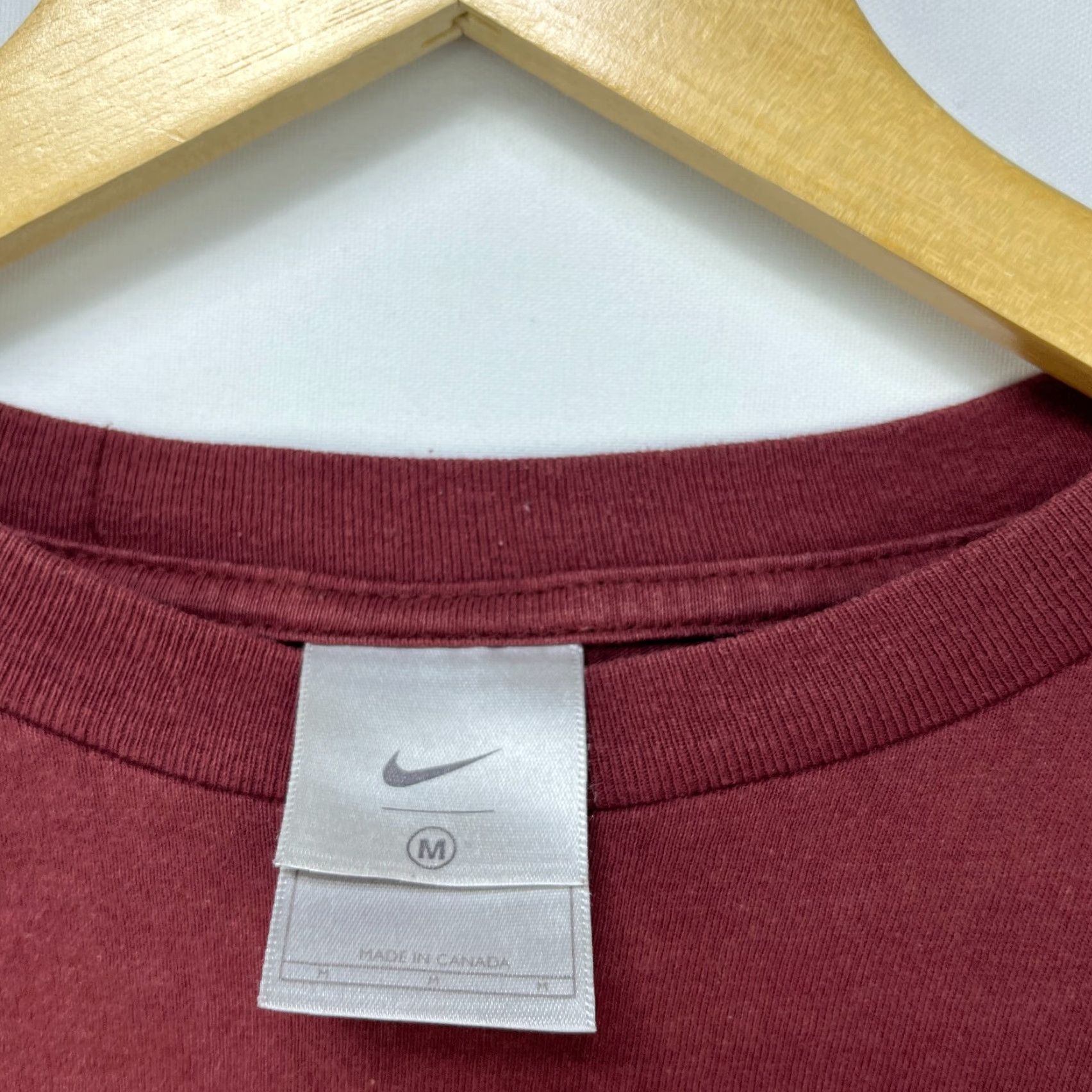 Nike VINTAGE Nike Long Sleeve Shirt M Red Swoosh Made in Canada Mens Size US M / EU 48-50 / 2 - 4 Thumbnail