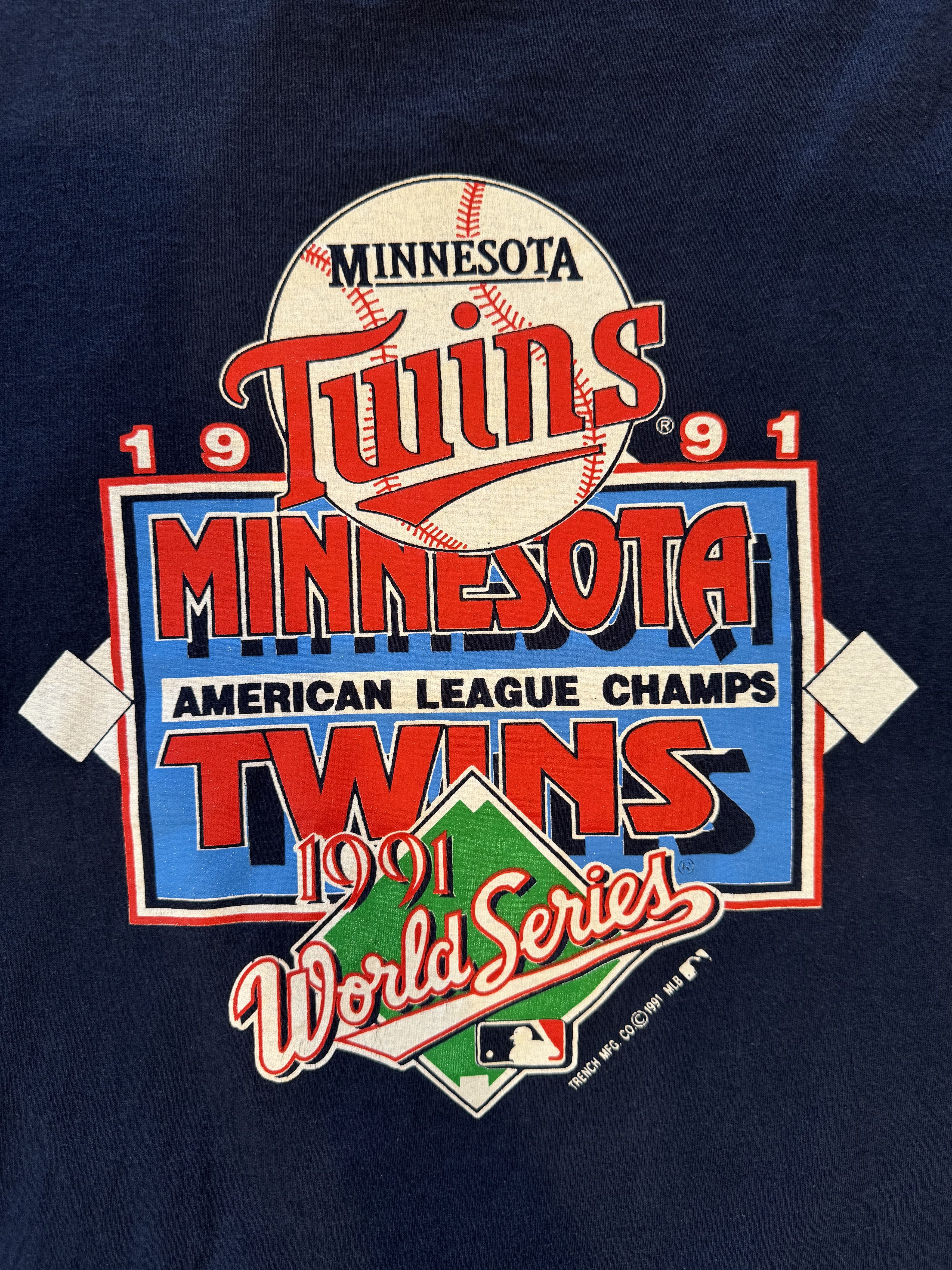 MLB × Vintage 1991 Minnesota Twins AL Champions T-shirt Size US L / EU 52-54 / 3 - 5 Thumbnail