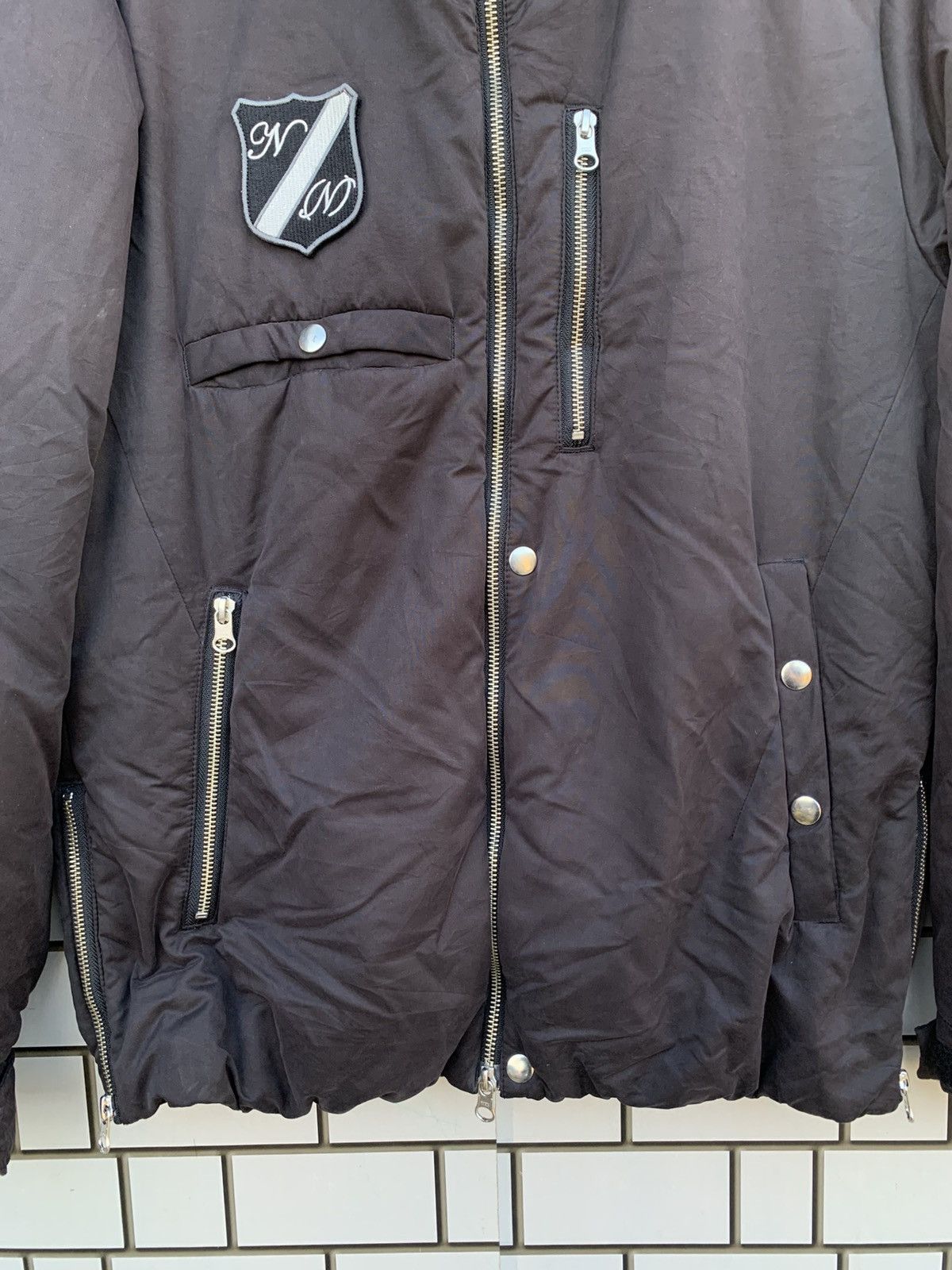 Japanese Brand 2017 A/W NUMBER (N)INE INSULATION ZIP UP BOMBER JACKET Size US M / EU 48-50 / 2 - 11 Thumbnail