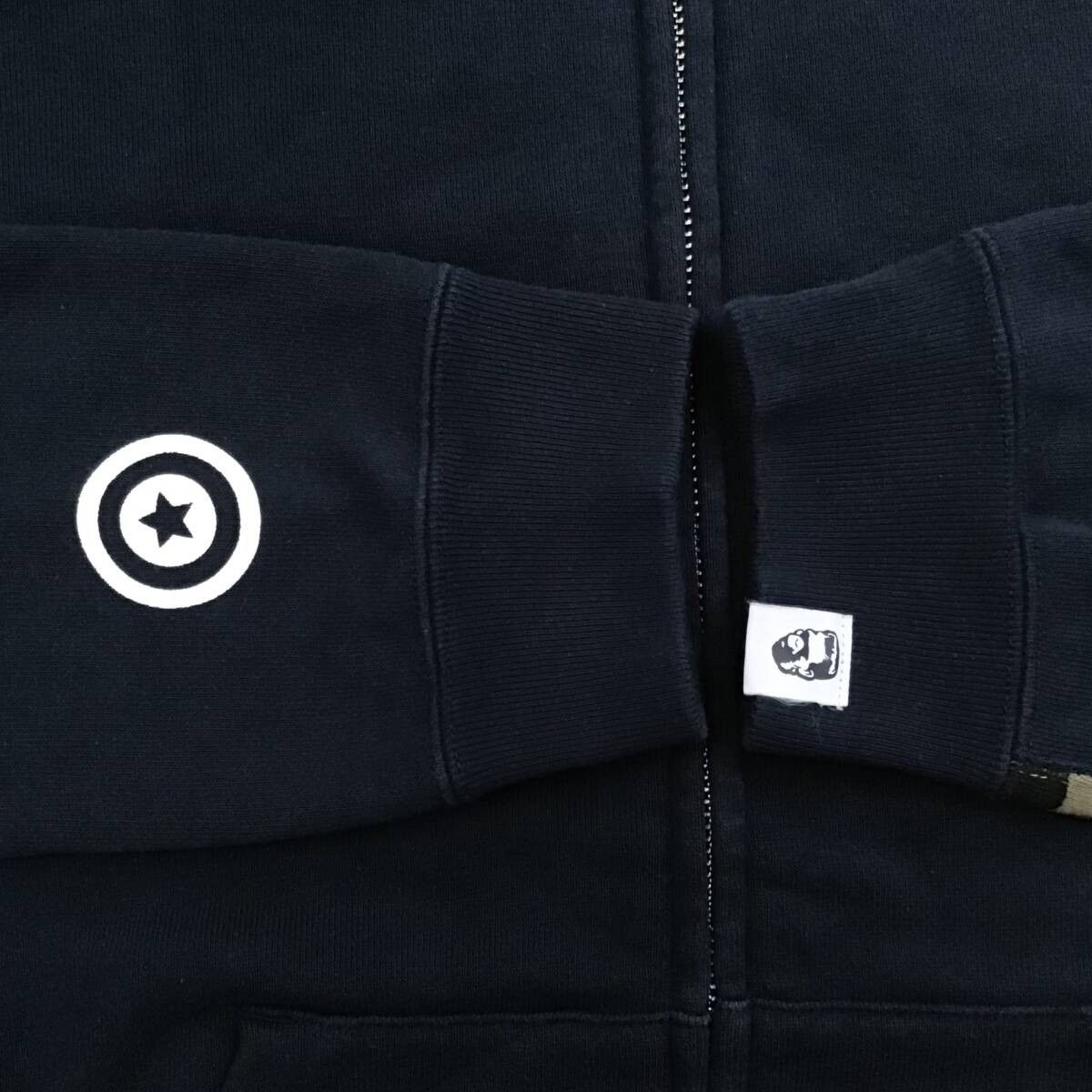 Bape A Bathing Ape Shark Full Zip Hoodie 1st camo green Navy S Size S / US 4 / IT 40 - 6 Thumbnail