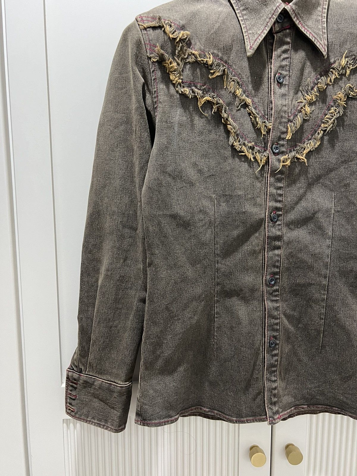 Designer × Japanese Brand × Tornado Mart TORNADO MART LONG SLEEVES DENIME SHIRT BUTTON UP Size US M / EU 48-50 / 2 - 10 Thumbnail