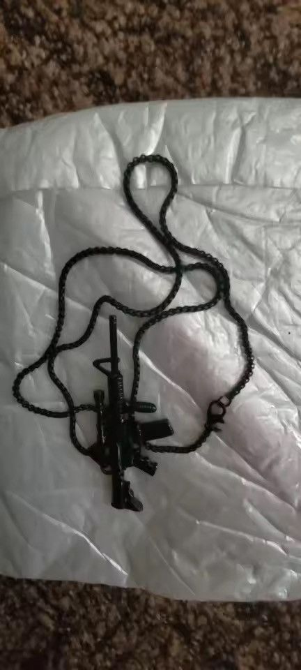 Jewelry Machine Gun Pendant Necklace Size ONE SIZE - 8 Thumbnail