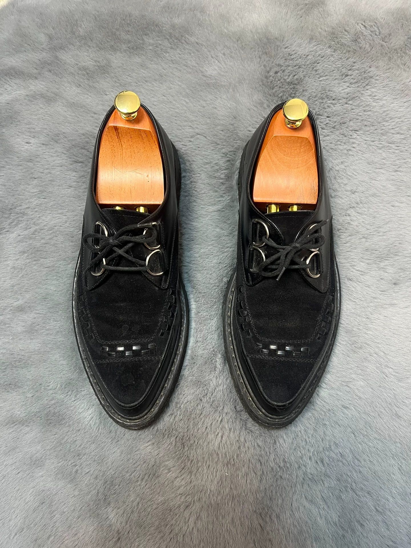 Saint Laurent Paris Authentic Saint Laurent SLP black suede woven platform shoes Size US 8.5 / EU 41-42 - 1 Thumbnail