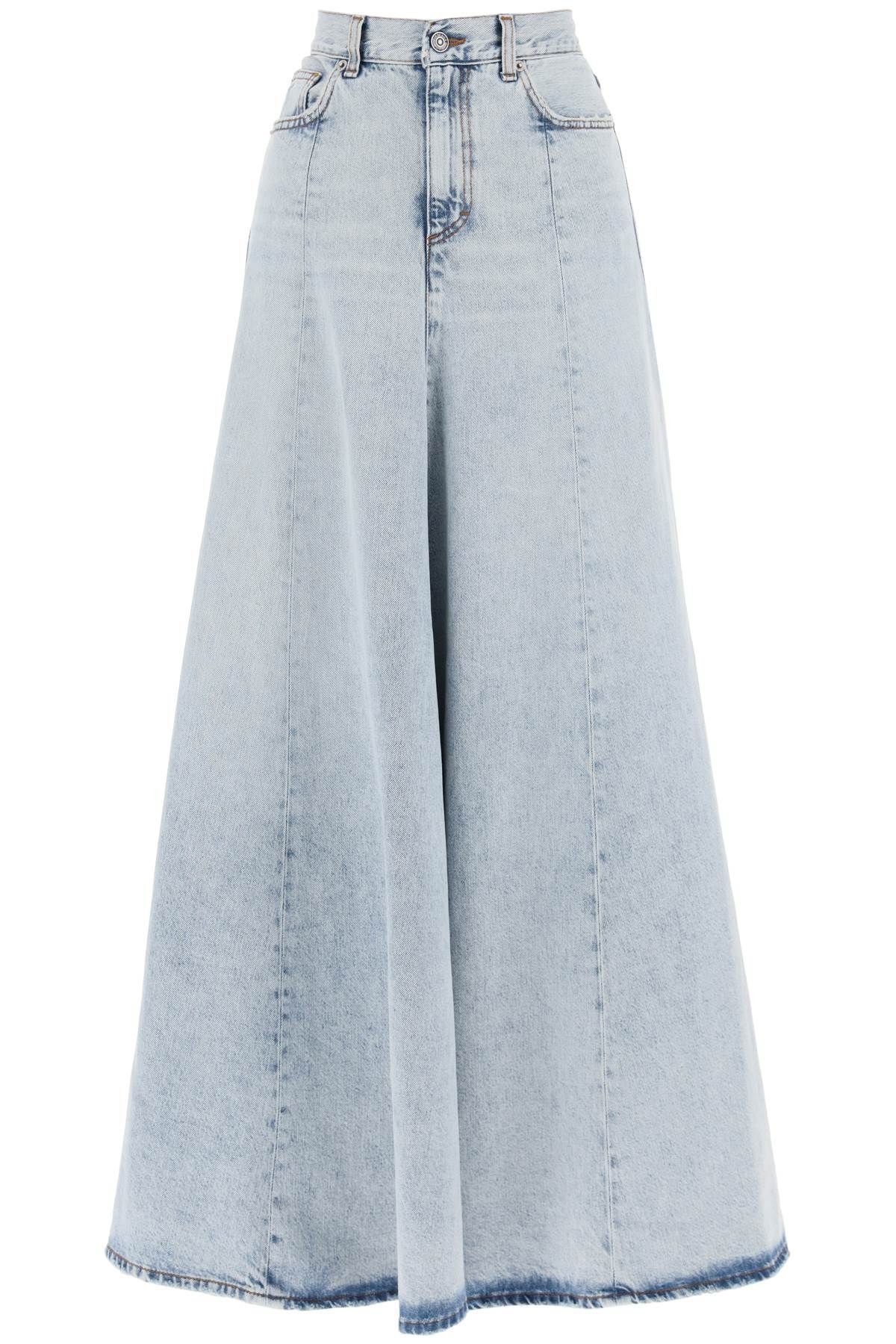 image of Haikure O1S22I1N0524 Serenity Maxi Circular Skirt In Light Blue, Women's (Size 27)