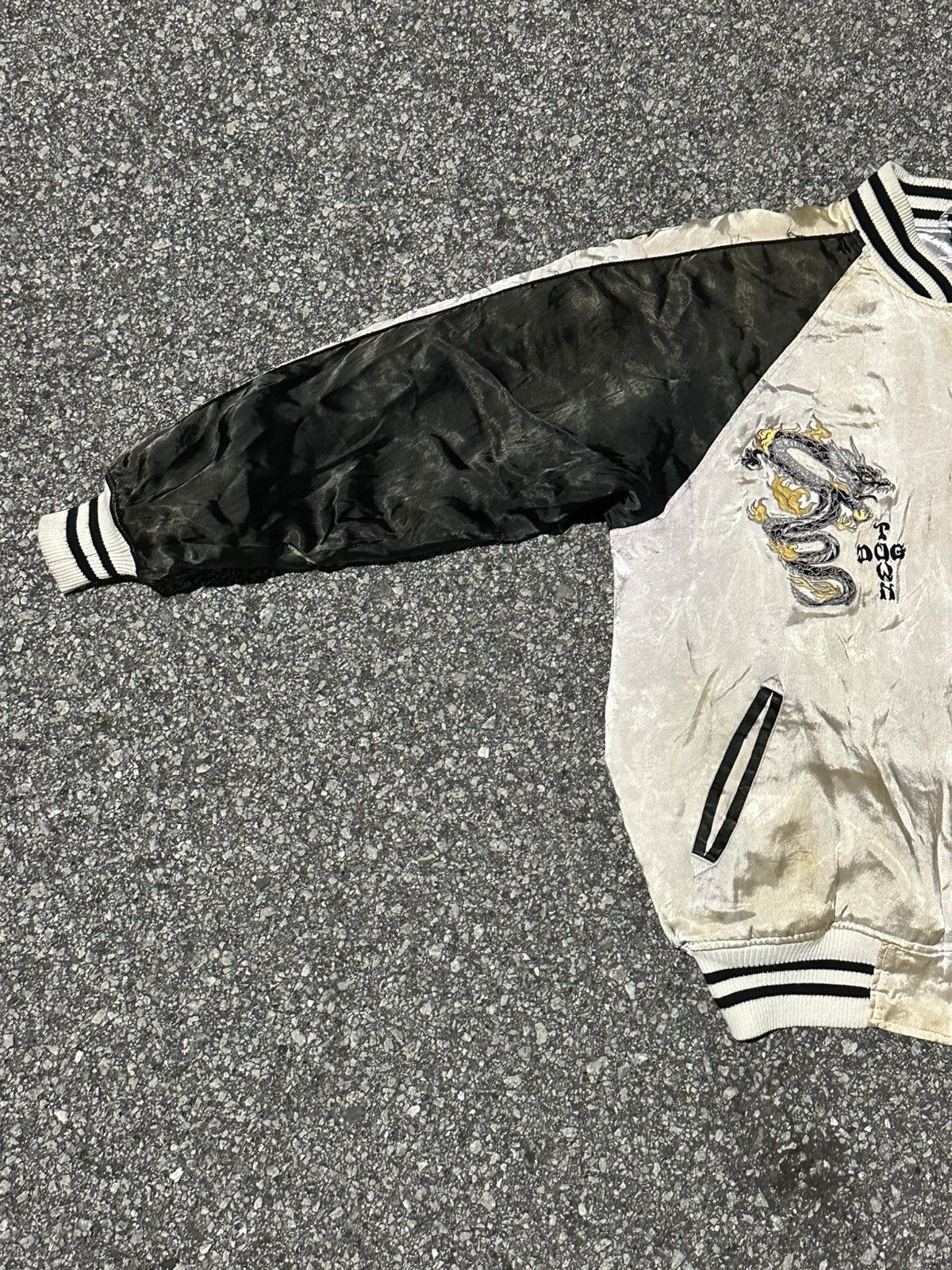Dogtown × Vintage Vintage 90s Dogtown Black Dragon Sukajan Size US XXL / EU 58 / 5 - 5 Thumbnail