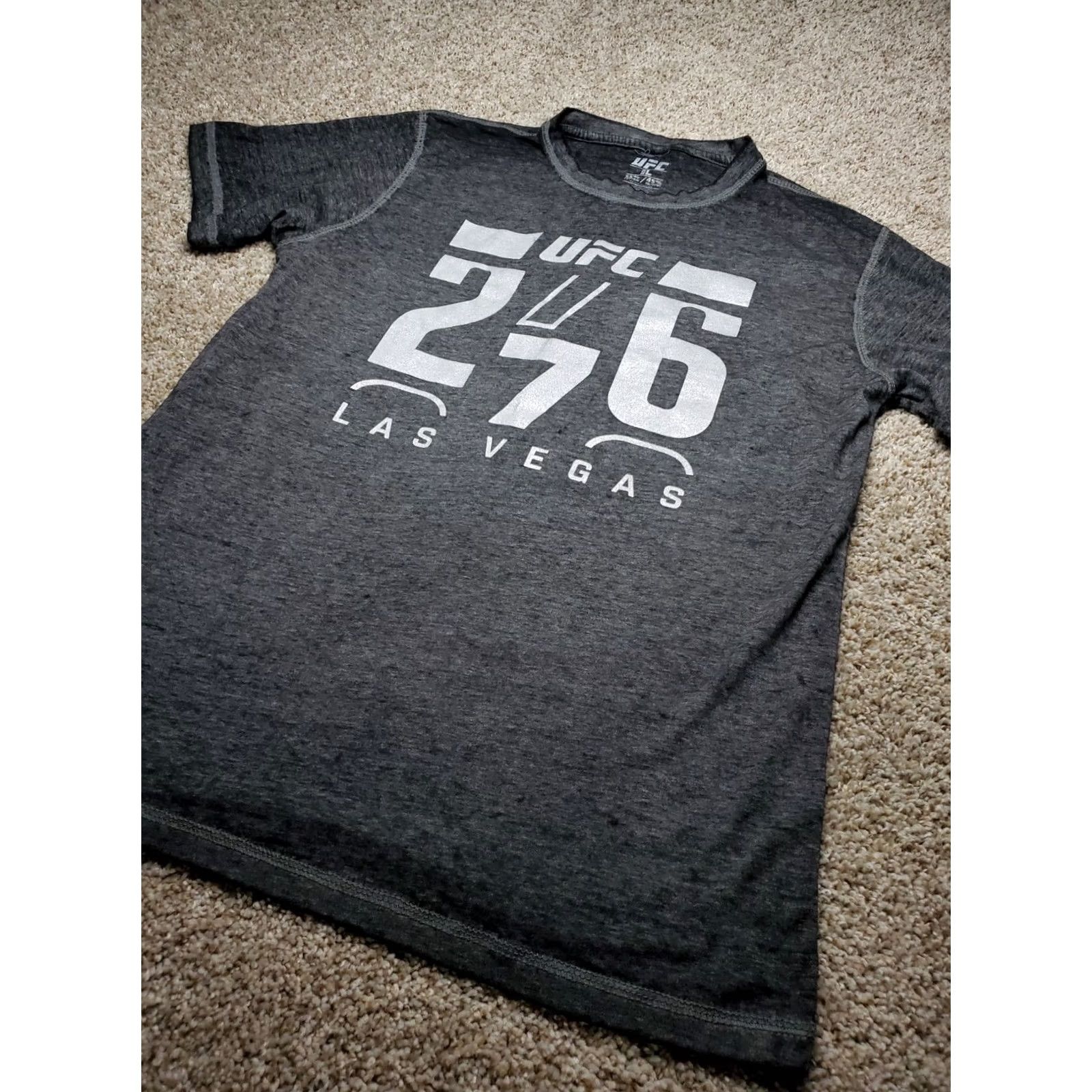 UFC UFC 276 T Shirt UFC Gray Short Sleeve Logo Crew Neck Large Mens Localized Sports Size US L / EU 52-54 / 3 - 2 Thumbnail