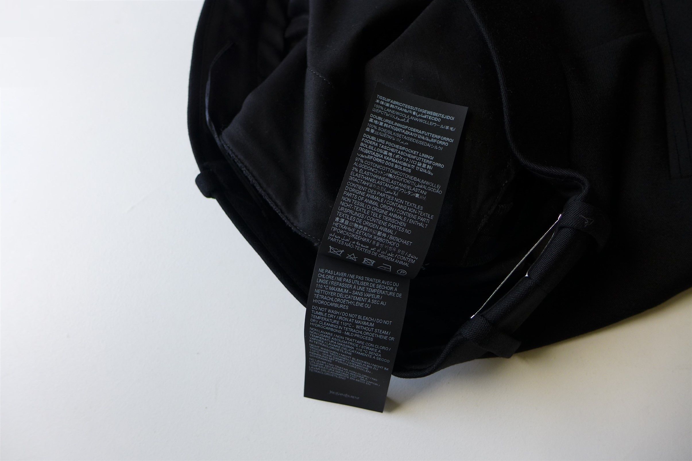 Saint Laurent Paris Saint Laurent Relaxed Fit Tuxedo Trousers - Black Wool Size US 34 / EU 50 - 16 Thumbnail