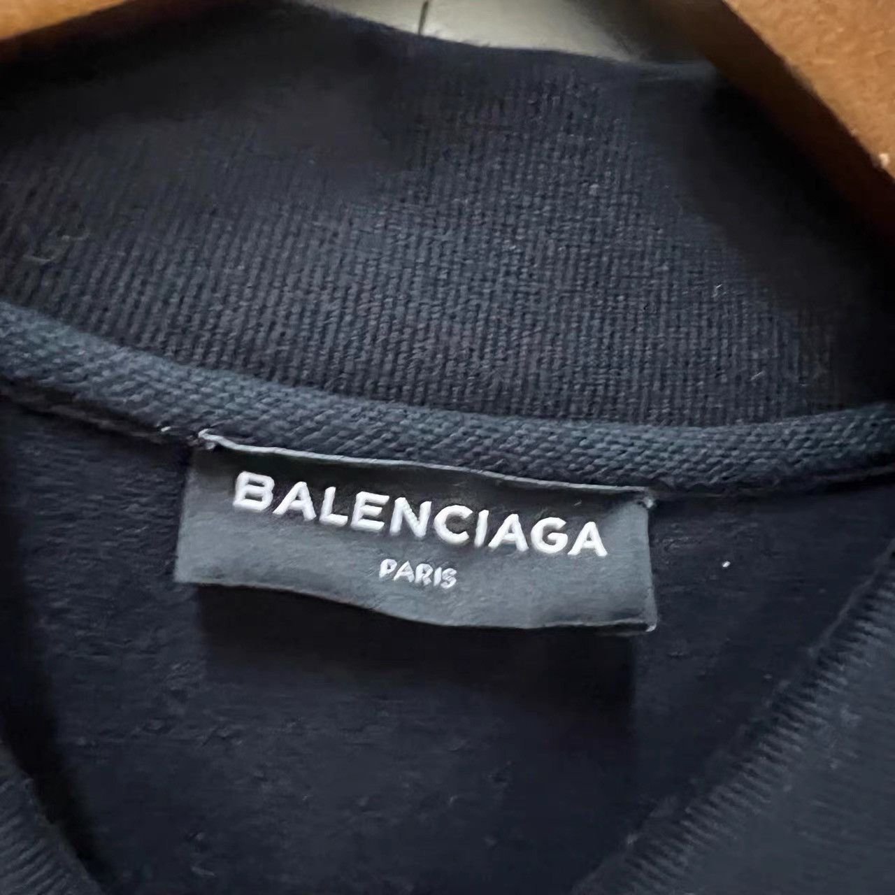 Balenciaga Balenciaga Black Printed Logo Letter Polo Shirt K28 Size US M / EU 48-50 / 2 - 3 Thumbnail