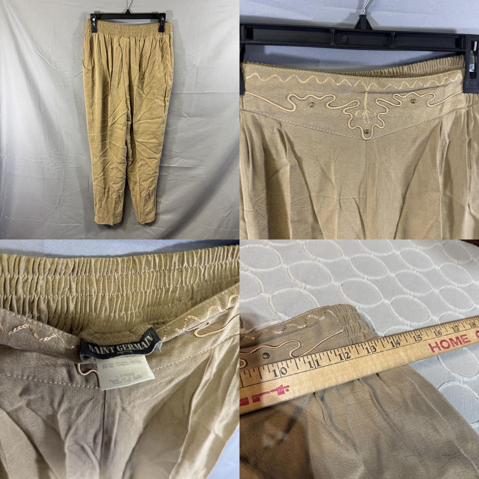 Vintage VINTAGE Saint Germain Petite 2 Piece Set Womens Large Brown Short Sleeve Shirt Pants USA Size L / US 10 / IT 46 - 8 Thumbnail