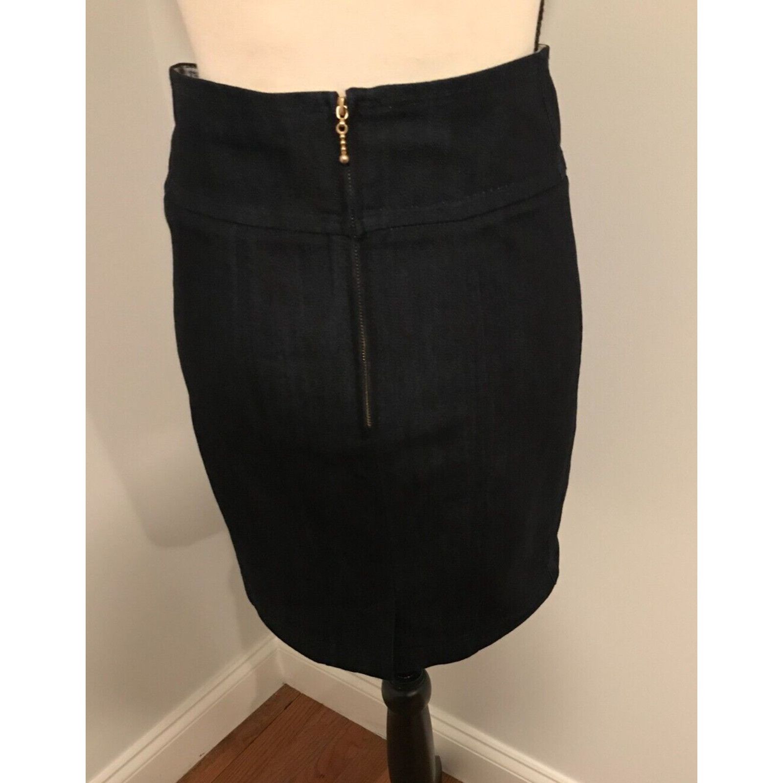 Anthropologie Anthropologie Leifsdottir Women's Gold Button Denim Skirt Size 26" / US 2 / IT 38 - 4 Thumbnail