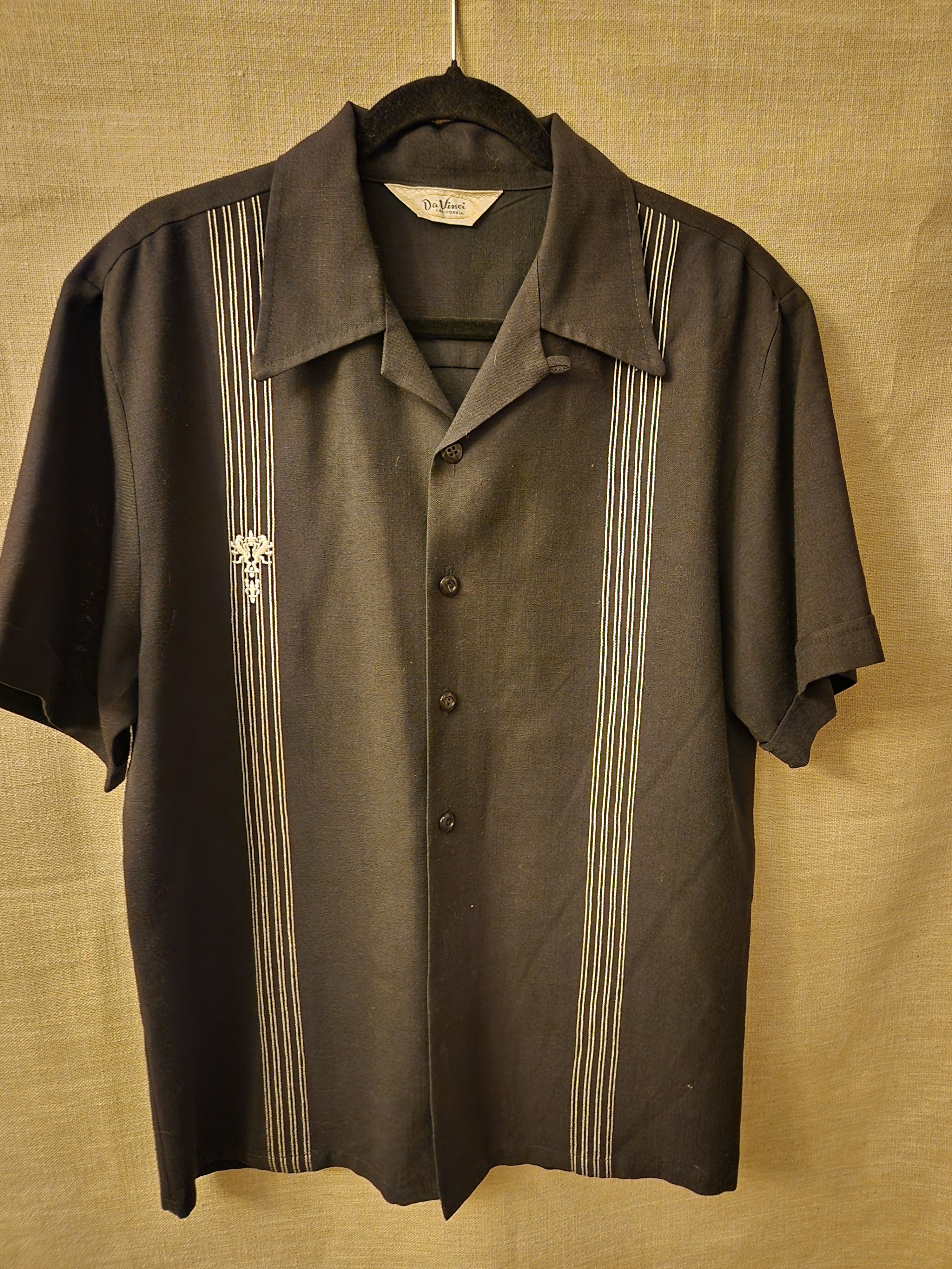 Other Mod Retro Embroidered Short Sleeve Shirt Size US M / EU 48-50 / 2 - 1 Thumbnail