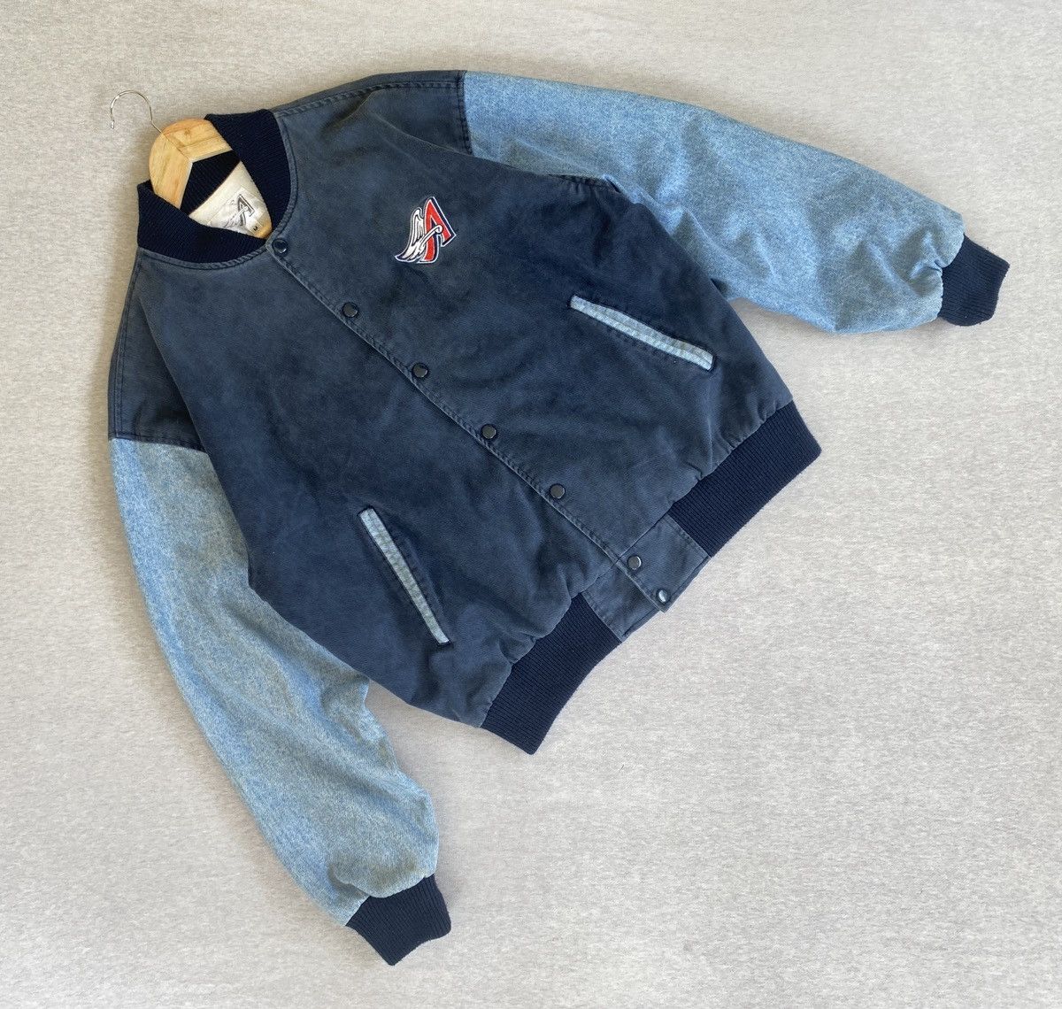 MLB × Vintage VINTAGE MLB ANAHEIM ANGELS DENIM VARSITY JACKET Size US M / EU 48-50 / 2 - 3 Thumbnail