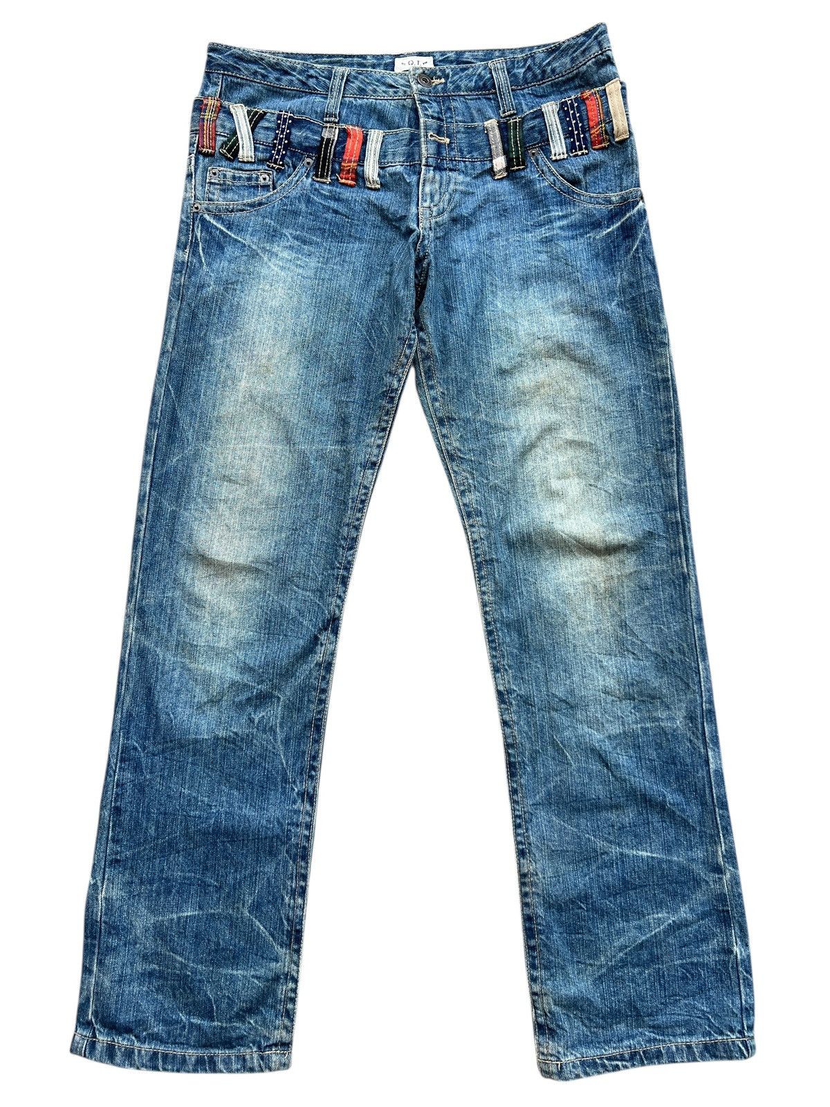 Japanese Brand QT Faded Double Waist Straight Denim Jeans 33x31 Size US 33 - 2 Thumbnail