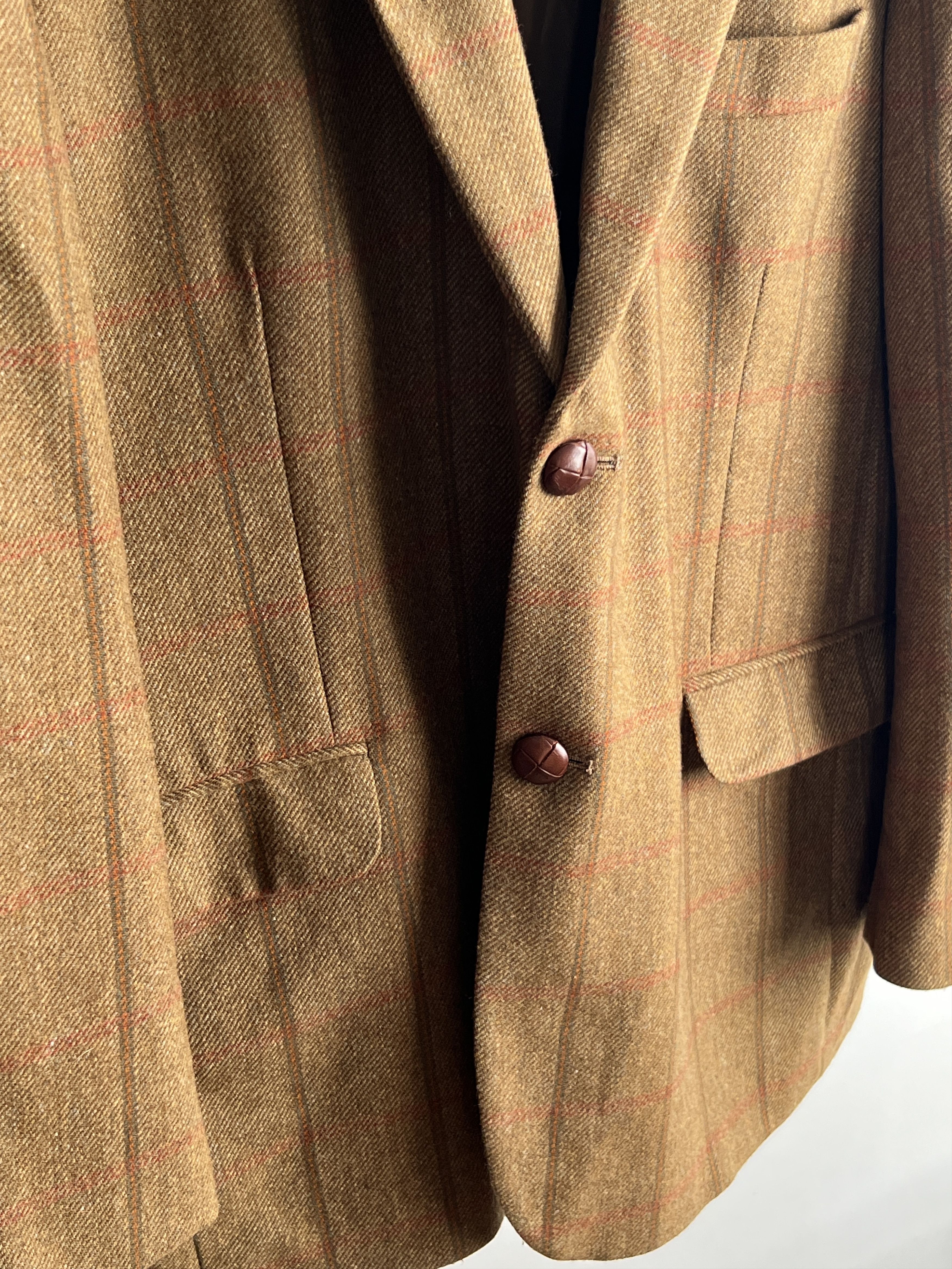 Barbour Vintage Barbour Tweed Wool Blazer Classic British Heritage Size 48R - 6 Thumbnail