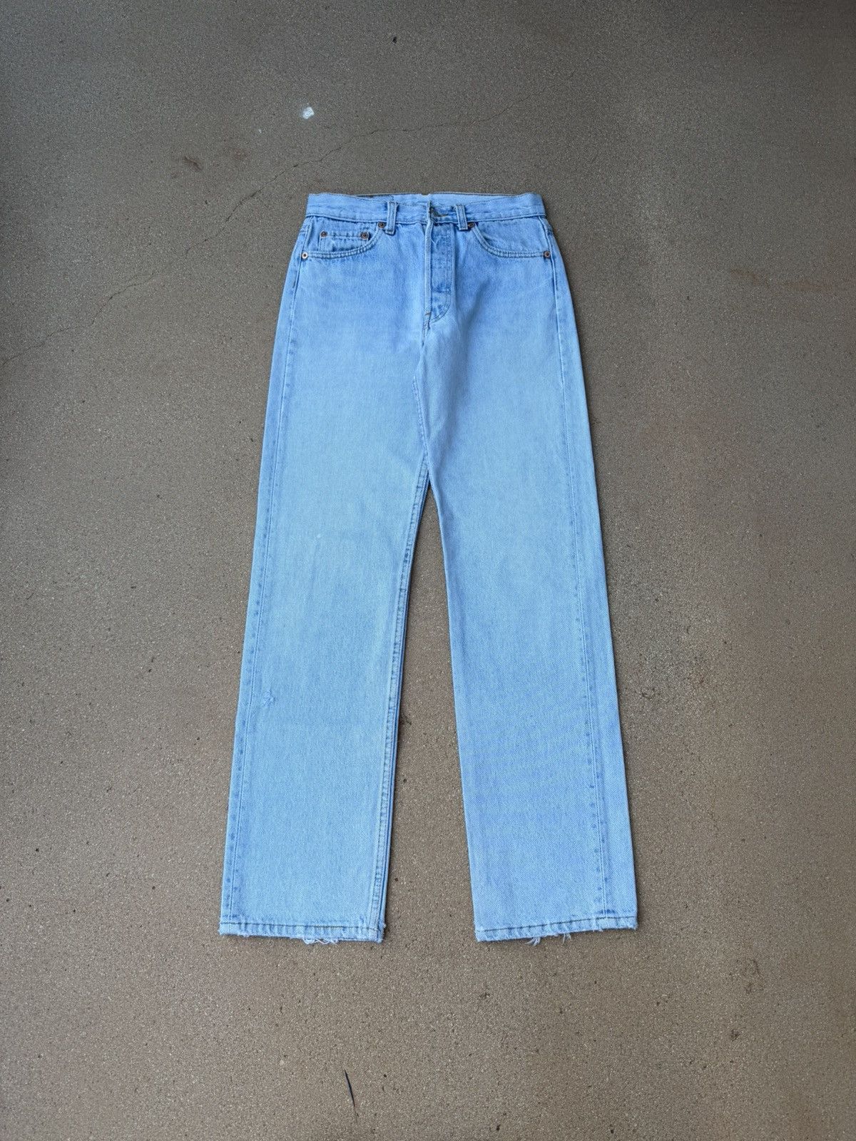 Levi's Vintage 80s Levi’s 501xx Buttonfly Faded Denim Jeans 28x30 Size US 28 / EU 44 - 1 Thumbnail