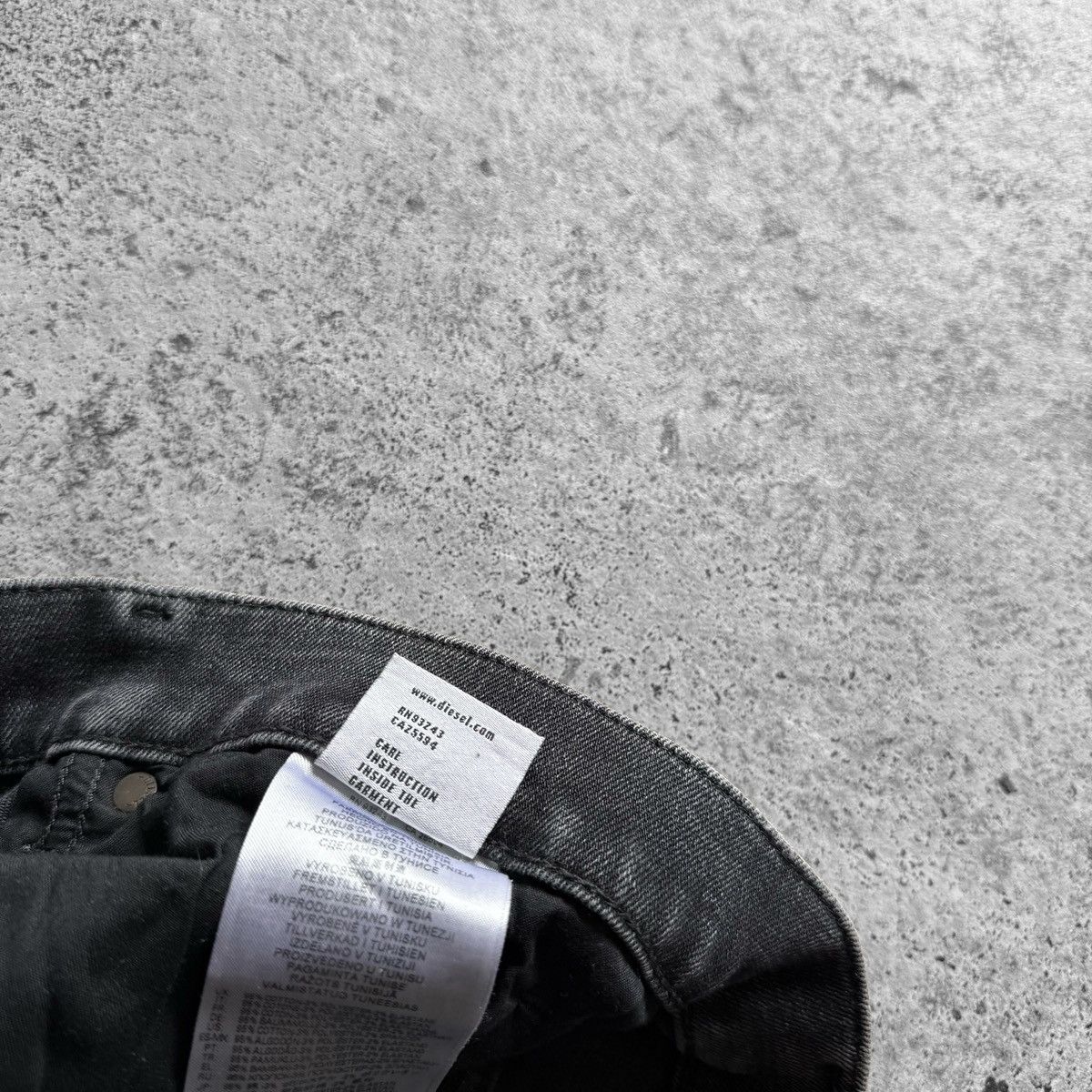 Diesel Diesel D-Amny Mens Skinny Jeans Black Grey Denim Zipper Size US 32 / EU 48 - 9 Thumbnail