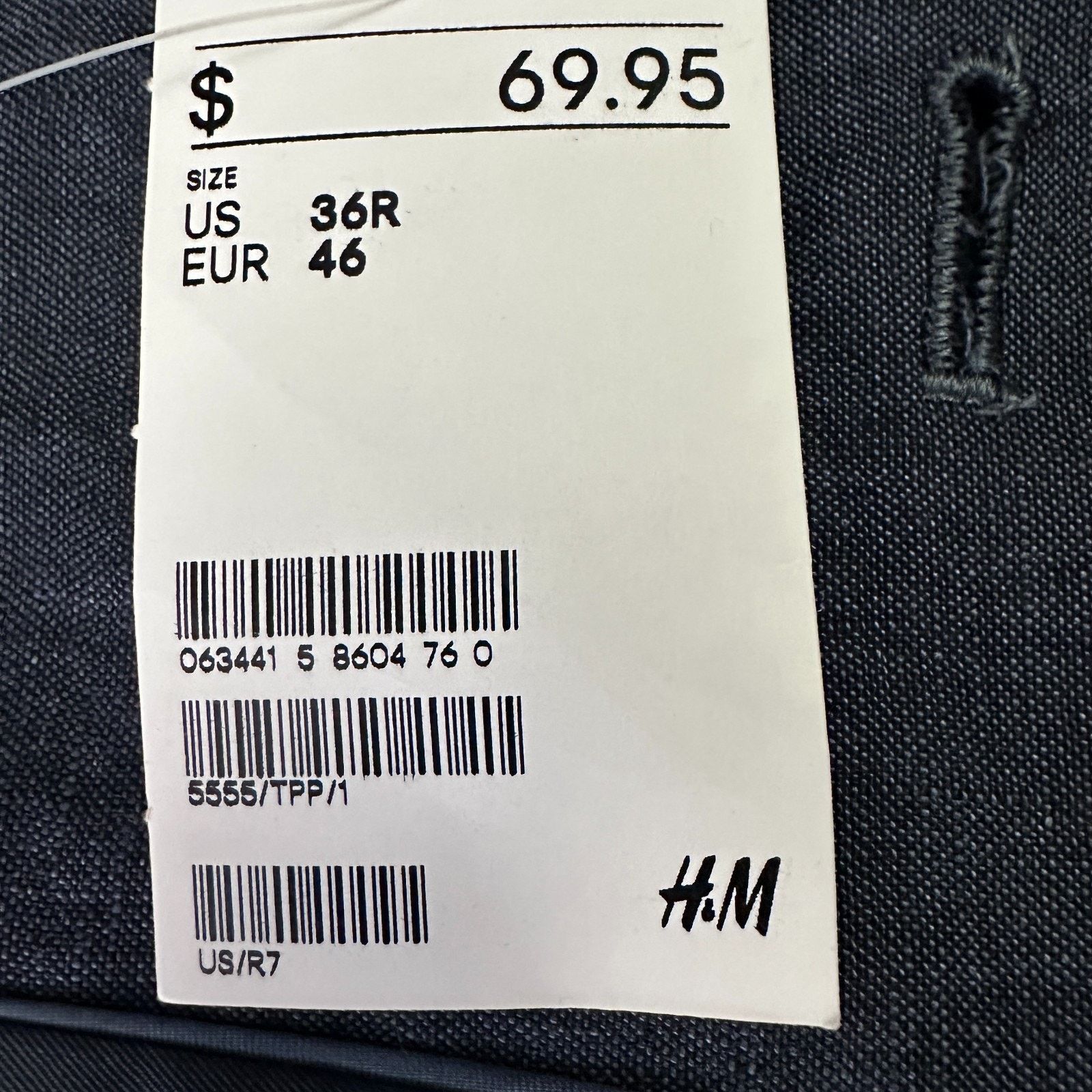 H&M H&M Blazer Jacket Men 36R Blue Linen Single Breasted Notch Size 36R - 7 Thumbnail