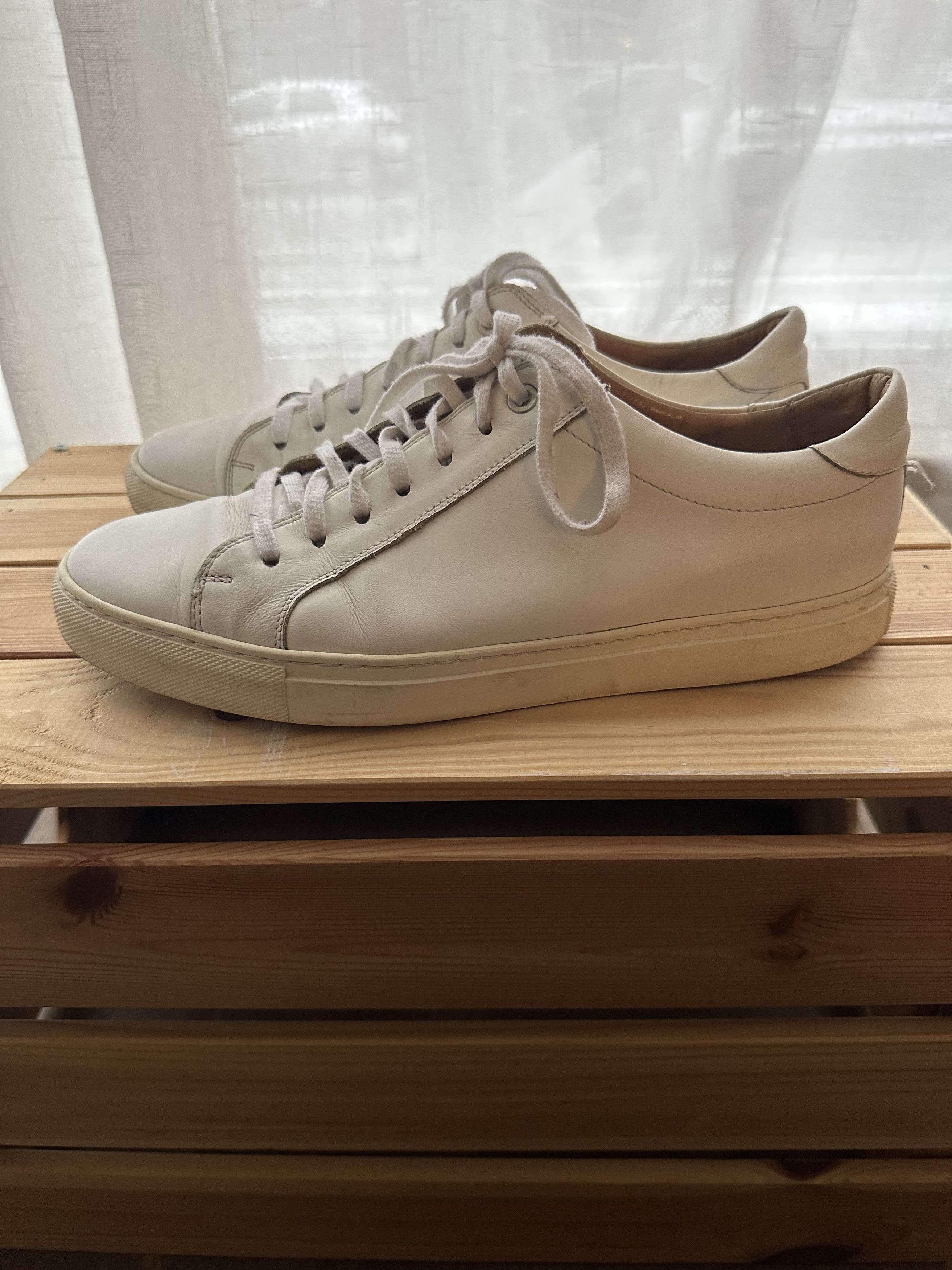 image of Suitsupply Minimalist Shoes in Off White, Men's (Size 8)
