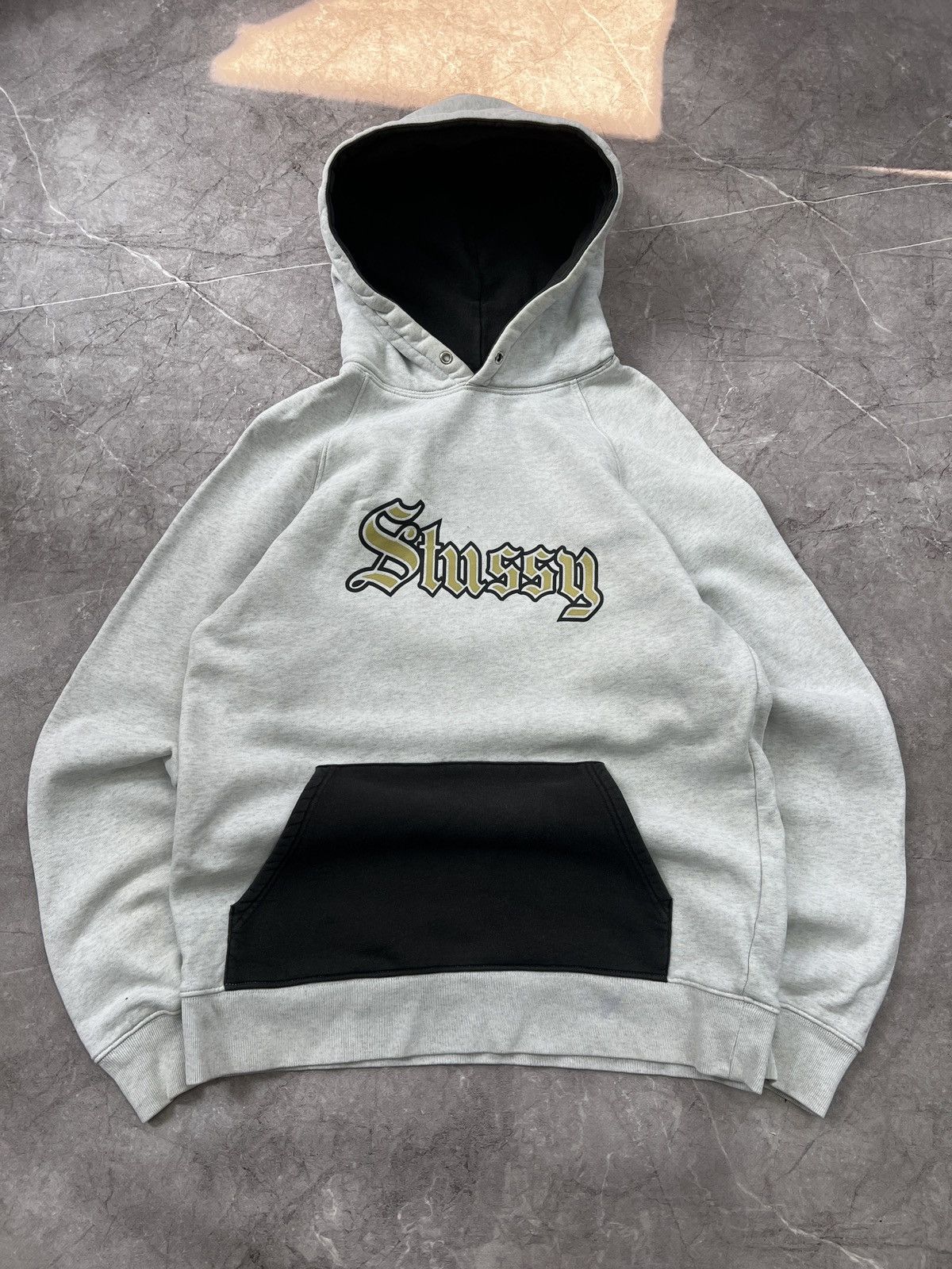 Stussy × Vintage Vintage 90s big logo stussy boxy hoodie y2k hype Size US M / EU 48-50 / 2 - 1 Thumbnail