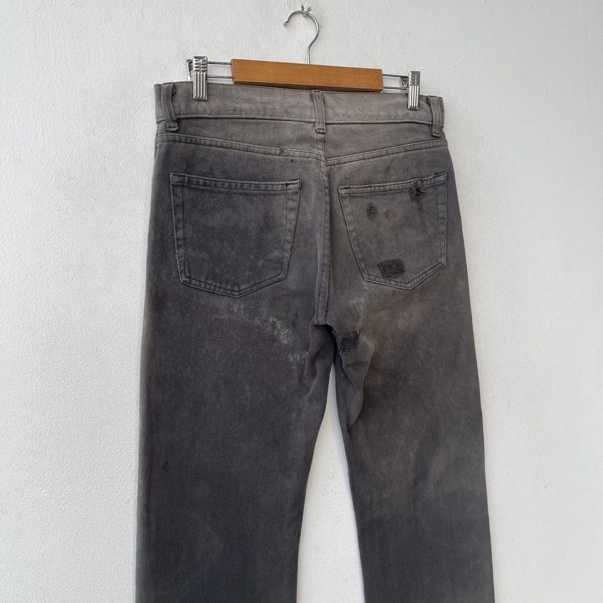 Helmut Lang Thrashed Archival 90s HELMUT LANG Faded Black Denim Jeans Size US 30 / EU 46 - 12 Thumbnail