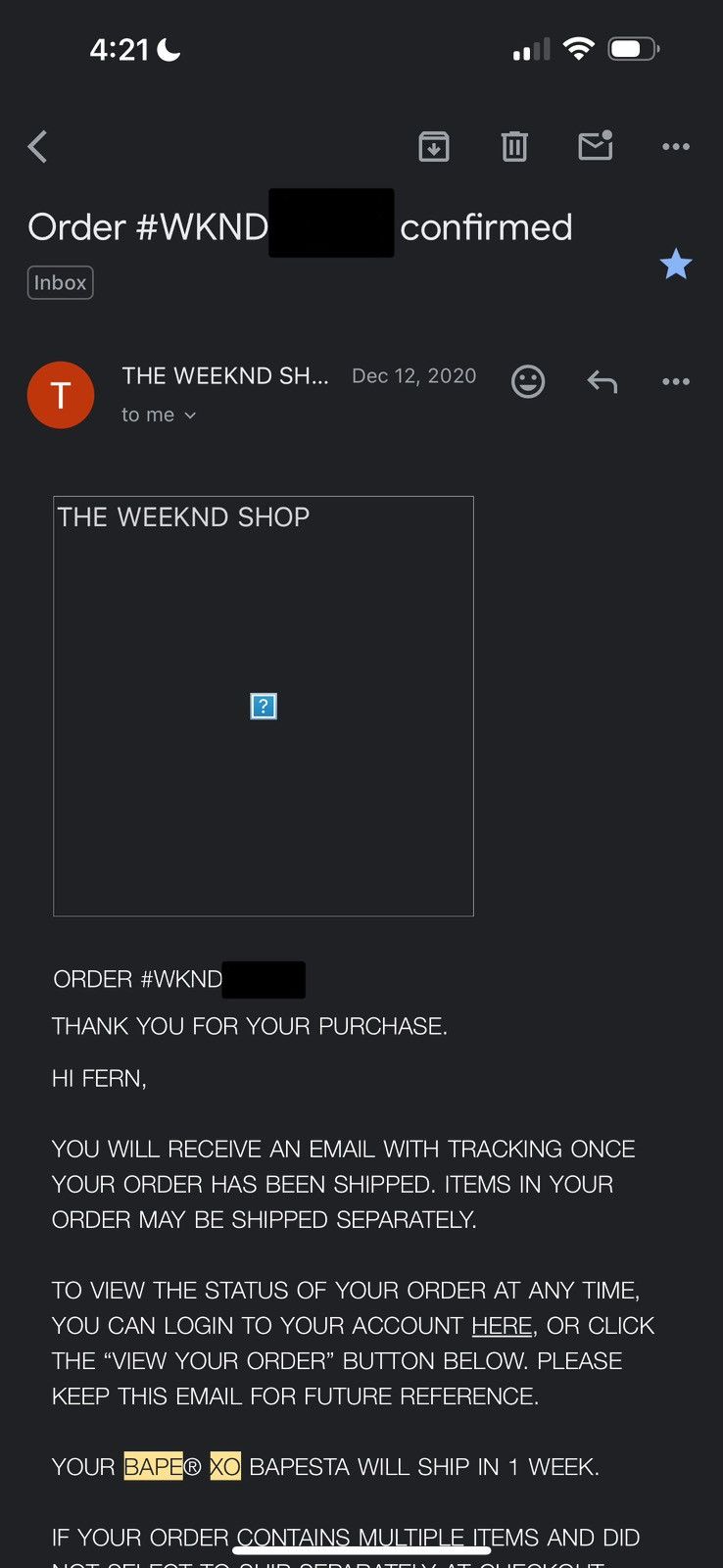 Bape × XO The Weeknd x Bape Size US 8 / EU 41 - 21 Thumbnail