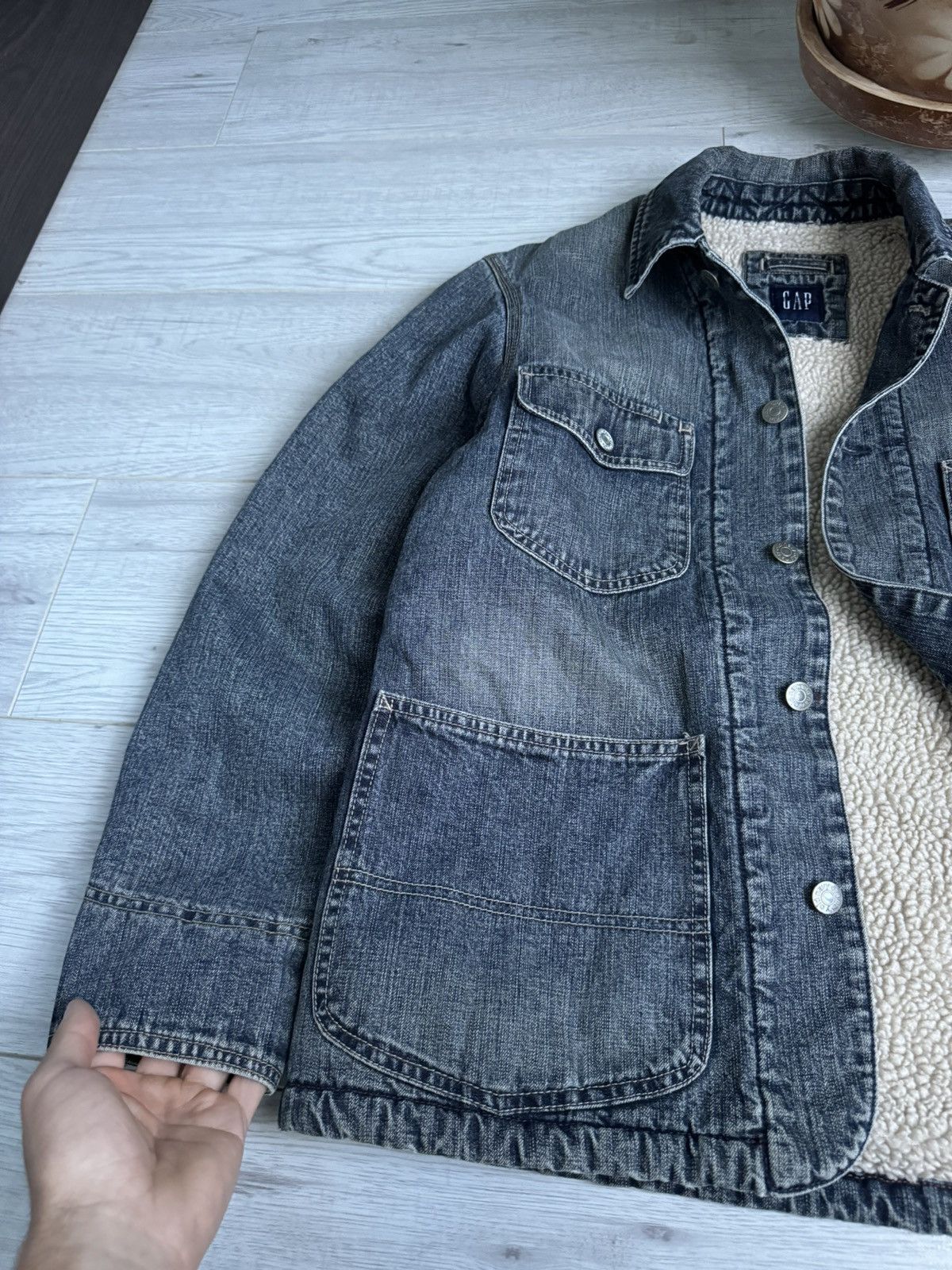 Gap × Vintage Vintage Gap denim Sherpa Jacket Size US M / EU 48-50 / 2 - 3 Thumbnail