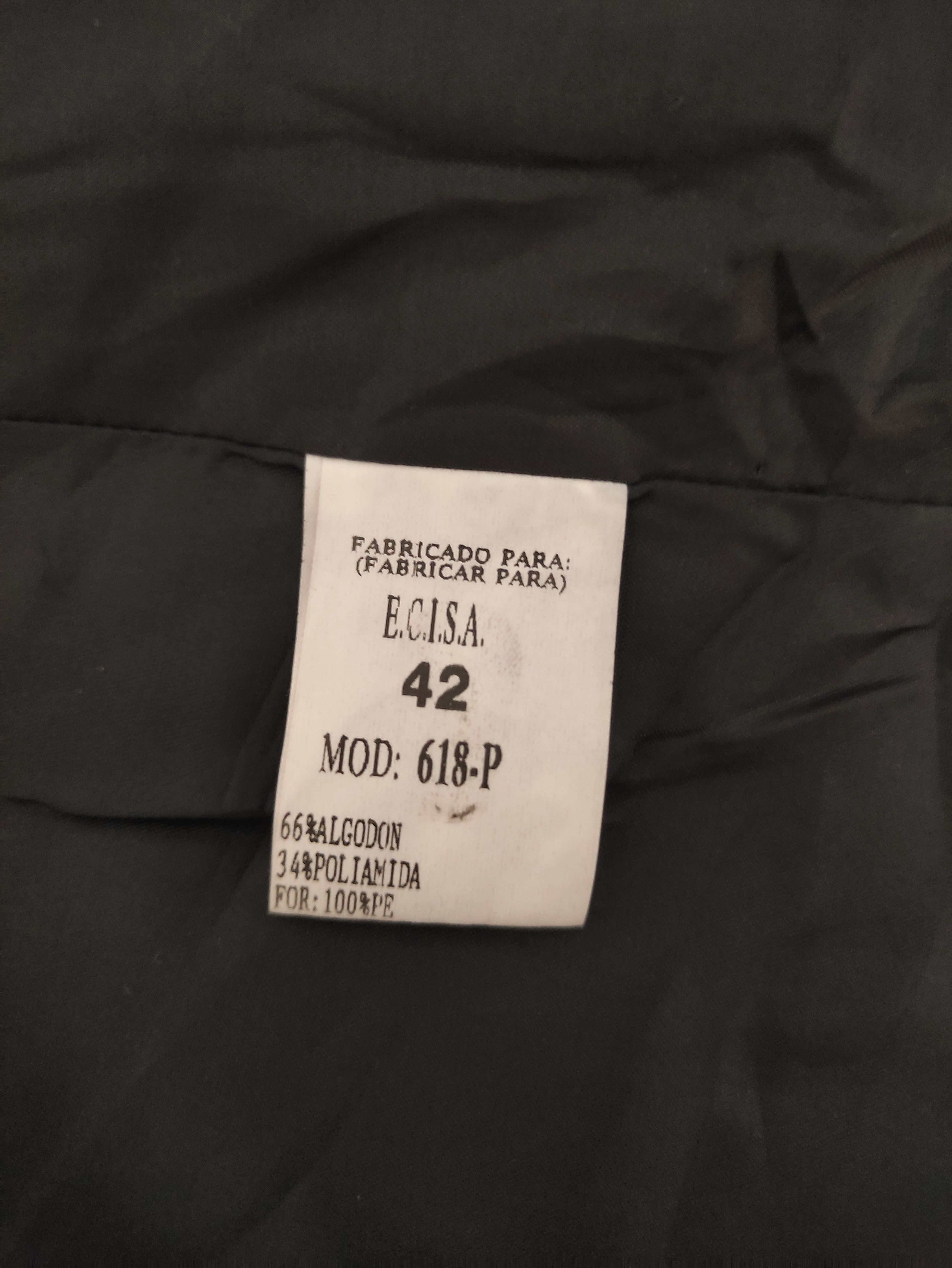 Designer × Vintage Vintage Gothic Formula Joven Black Cotton Trenchcoat Peacot Size M / US 6-8 / IT 42-44 - 5 Thumbnail