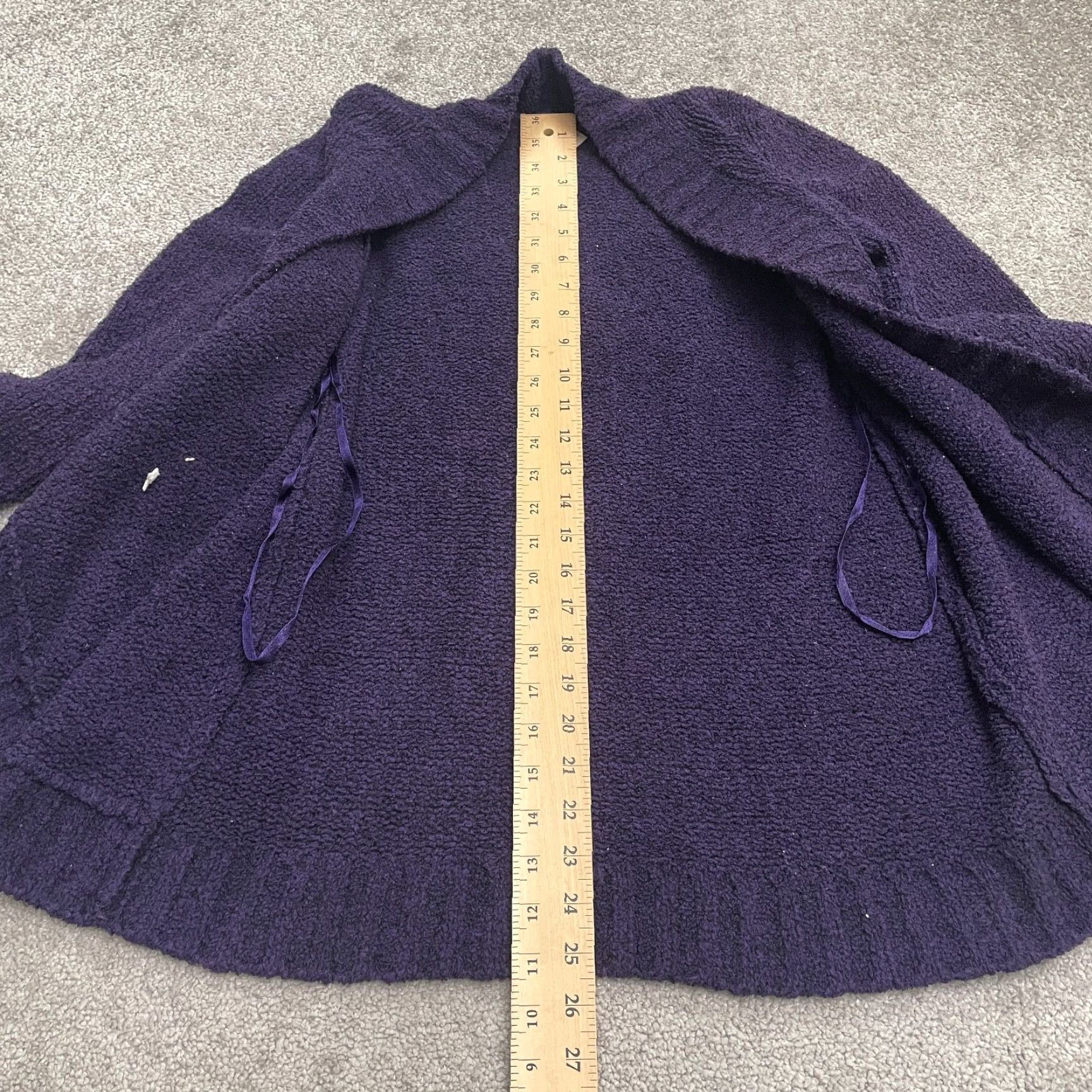 Vintage Chico's Open Cardigan Womens 0 Us4 Purple Chunky Knit Classic Casual Shirt Sweater Womens Size S / US 4 / IT 40 - 7 Thumbnail
