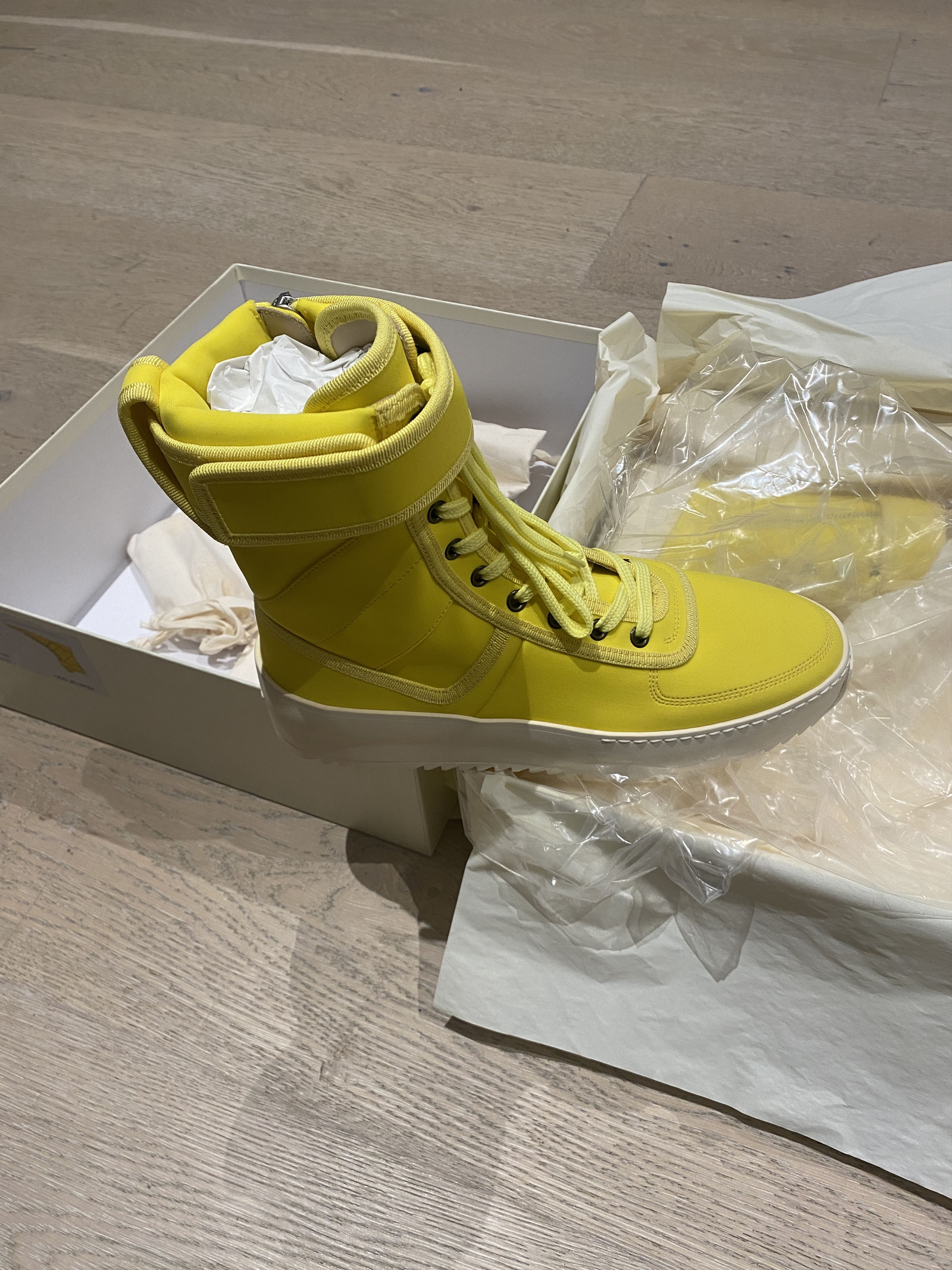 Fear of God $1195 FEAR OF GOD Yellow Nylon Military Sneaker High Top Size US 6 / EU 39 - 5 Thumbnail