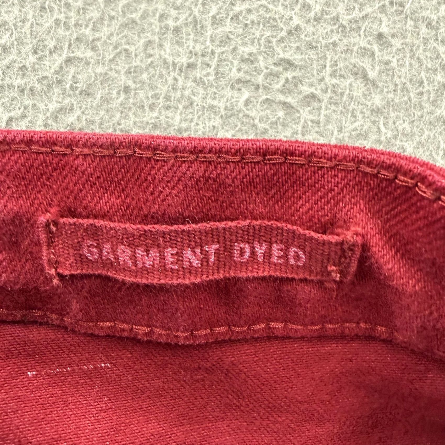 Vintage Judy Blue Jeans Womens 11/30 Red High Rise Garment Dyed Skinny Denim 5-Pocket Stretch Casual Slim Pocketed Size 32" / US 10 / IT 46 - 4 Thumbnail