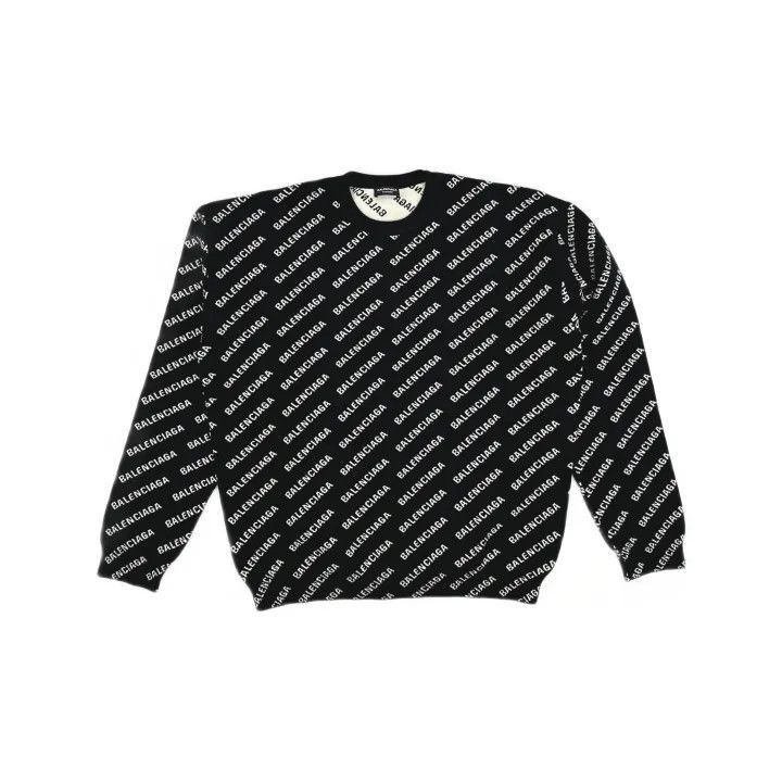 Balenciaga Balenciaga Balenciaga Black Logo Loose Fit Sweater -2507 Size US M / EU 48-50 / 2 - 2 Thumbnail