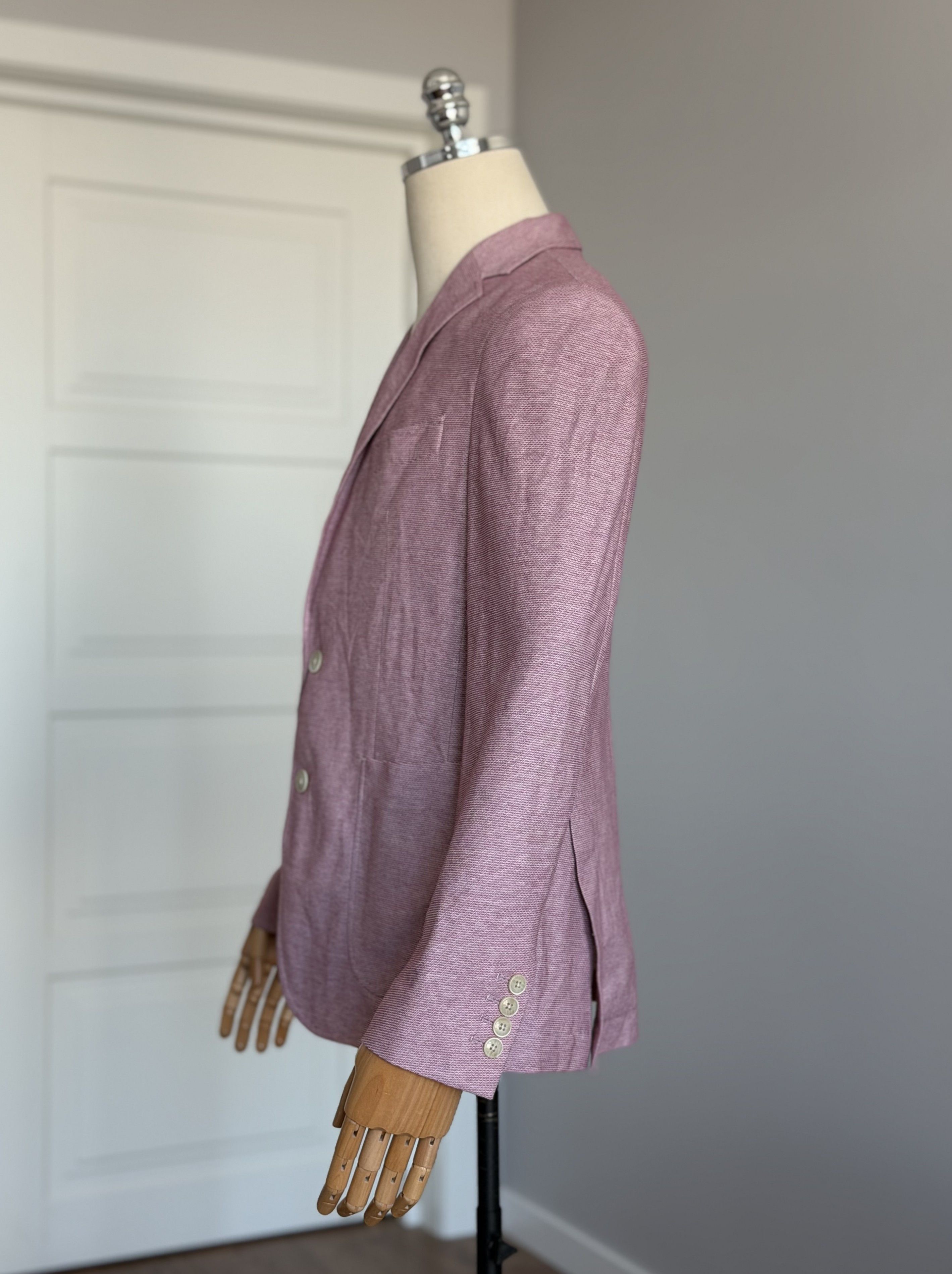 Hackett HACKETT London Textured Knit Blazer Jacket Color 280Berry Size 50R - 7 Thumbnail