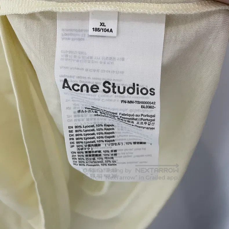 Acne Studios Acne Studios Ivory White Jersey Printed Short-Sleeve Top Size US XL / EU 56 / 4 - 5 Thumbnail