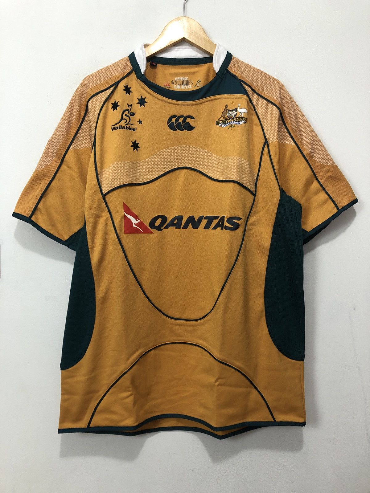Qantas Canterbury Wallabies Jersey Vintage 90s Wallabies