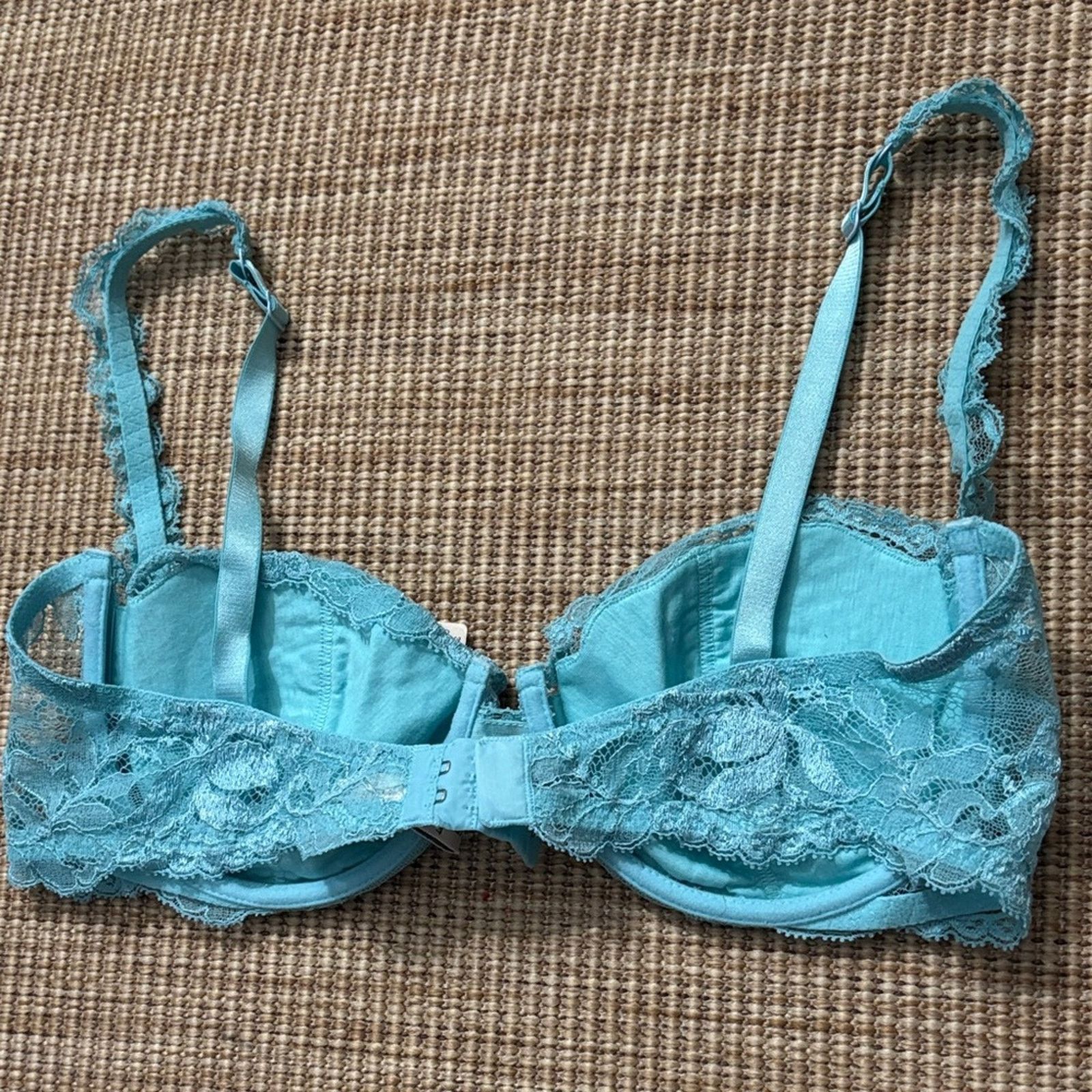 La Perla La Perla Turquoise Lace Bra 38C Size ONE SIZE - 6 Thumbnail