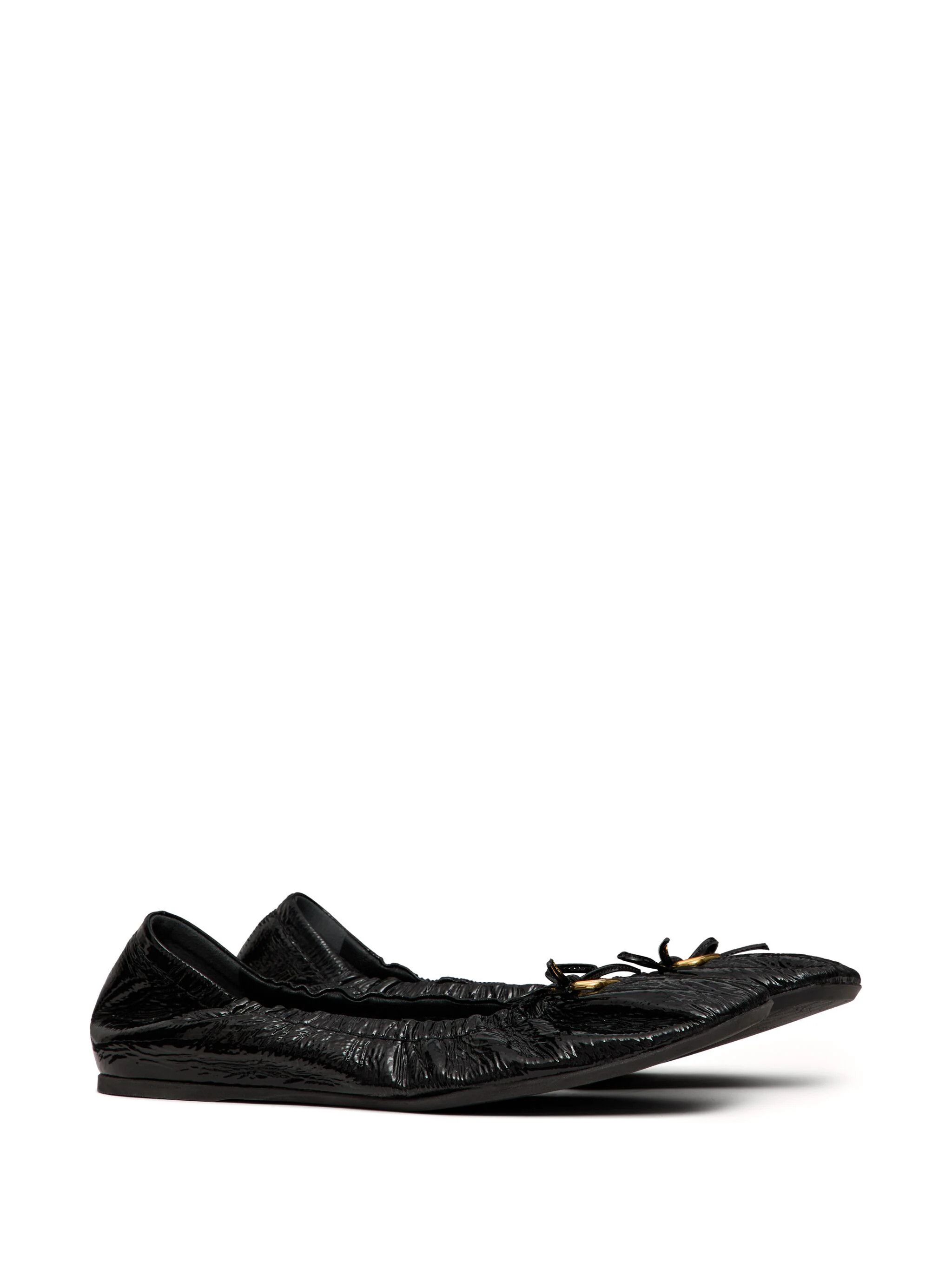 Valentino o1s22i1n0924 Vlogo Signature Patent Leather Flats Size US 6 / IT 36 - 2 Thumbnail