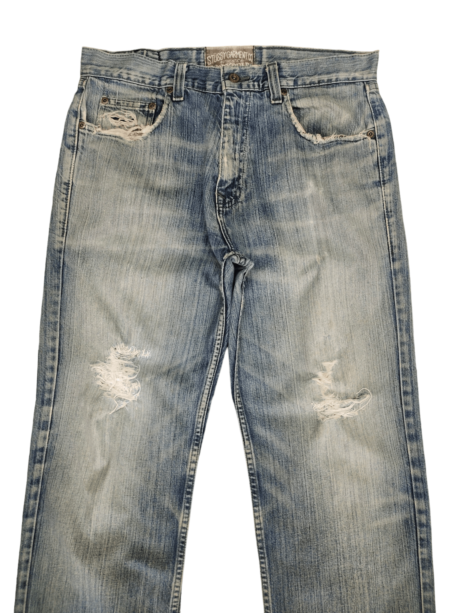 Stussy Vintage Stussy Distressed Denim Jeans Mud Max Styles Size US 32 / EU 48 - 2 Thumbnail