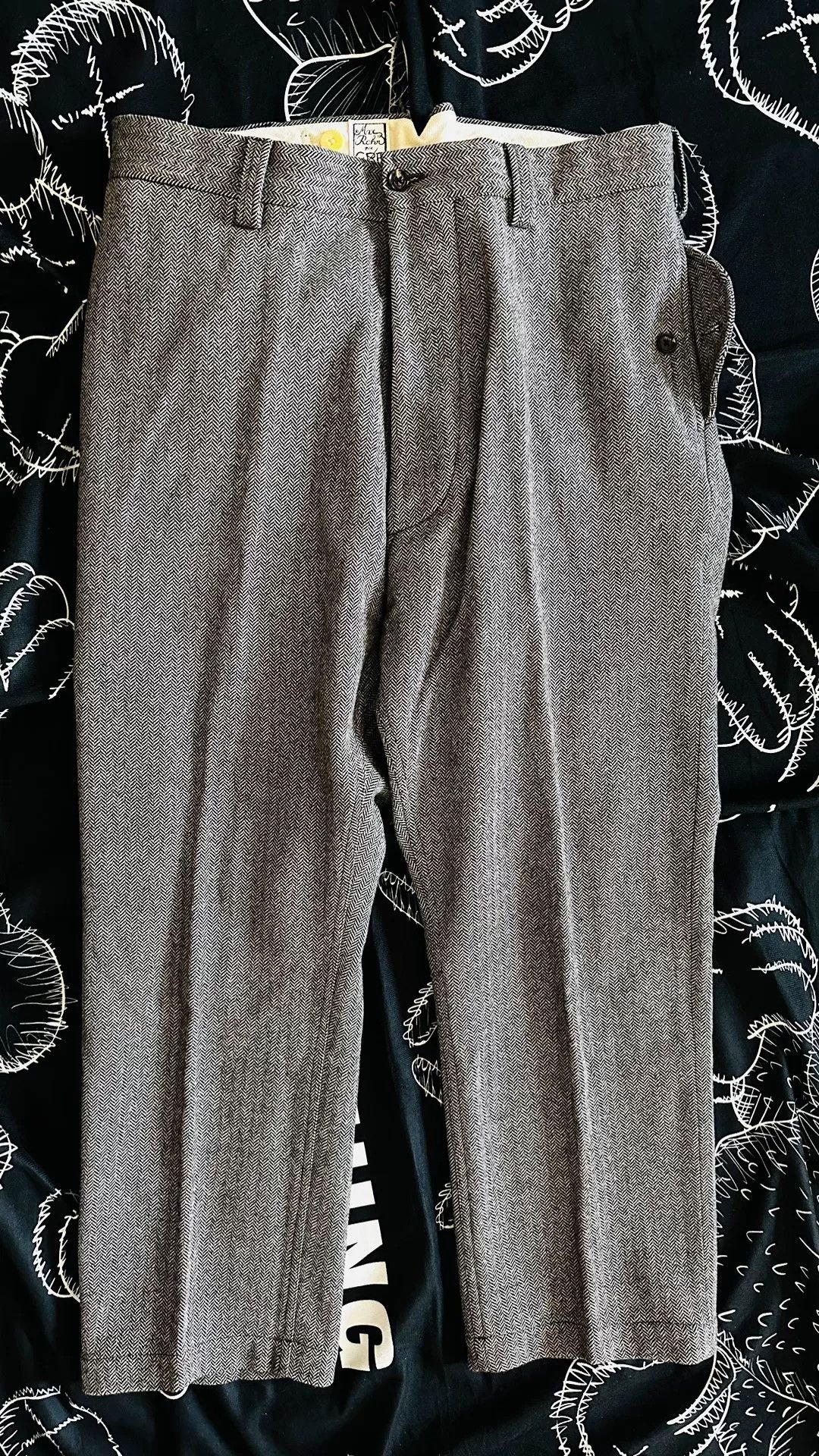 Japanese Brand Italian Wool Work Pants with Horn Buttons Size US 31 - 1 Thumbnail