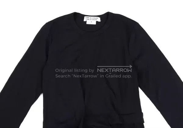 Comme des Garcons Comme des Garcons Navy vintage lace-trimmed top Size S / US 4 / IT 40 - 4 Thumbnail