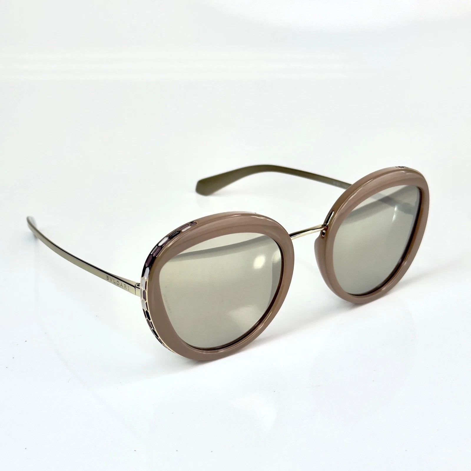 Bvlgari BULGARI SERPENTI BV8191 8191 Gold Beige Round Sunglasses Size ONE SIZE - 10 Thumbnail