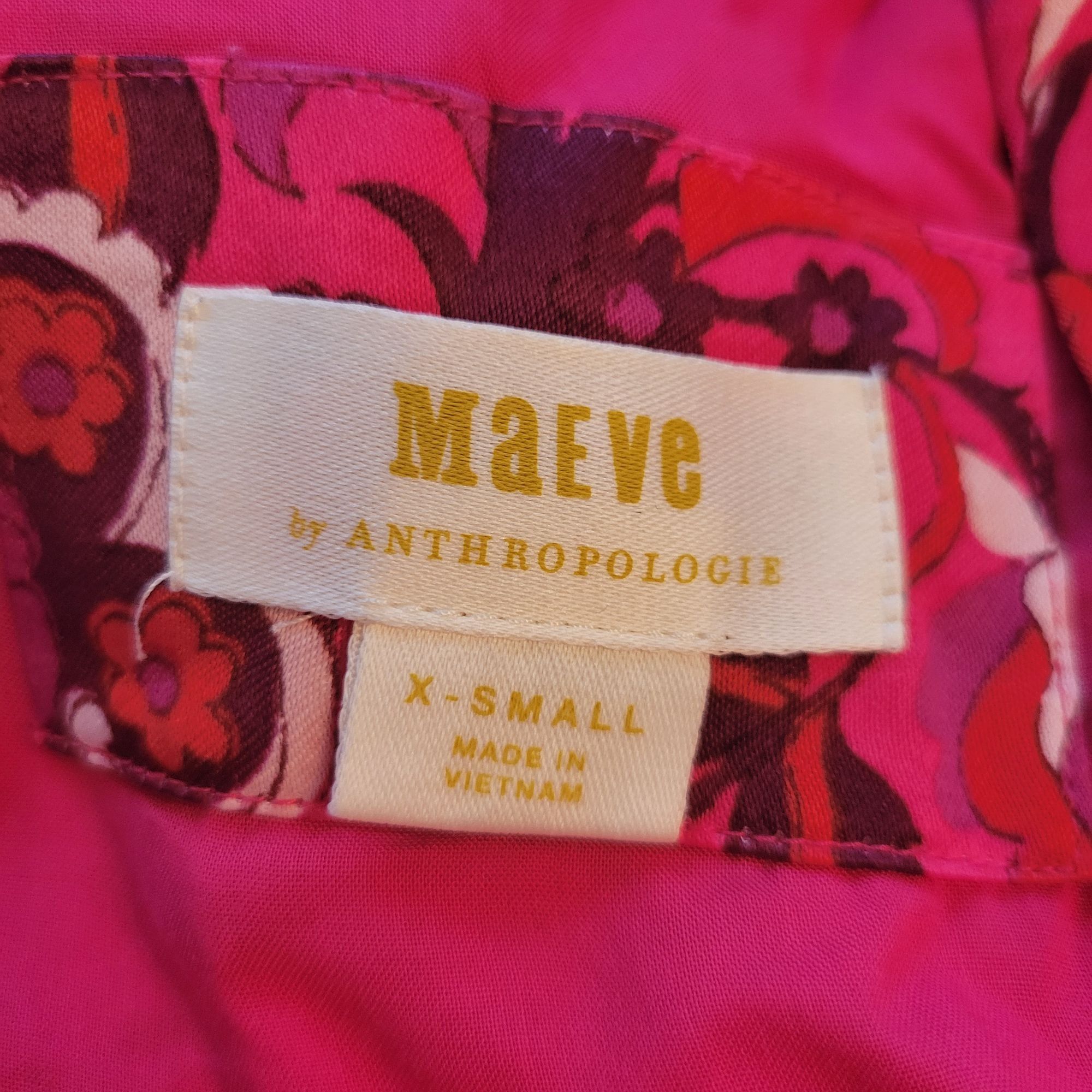 Anthropologie Maeve Anthropologie Floral Print Wrap Mini Dress XS Pink Lon Size XS / US 0-2 / IT 36-38 - 2 Thumbnail