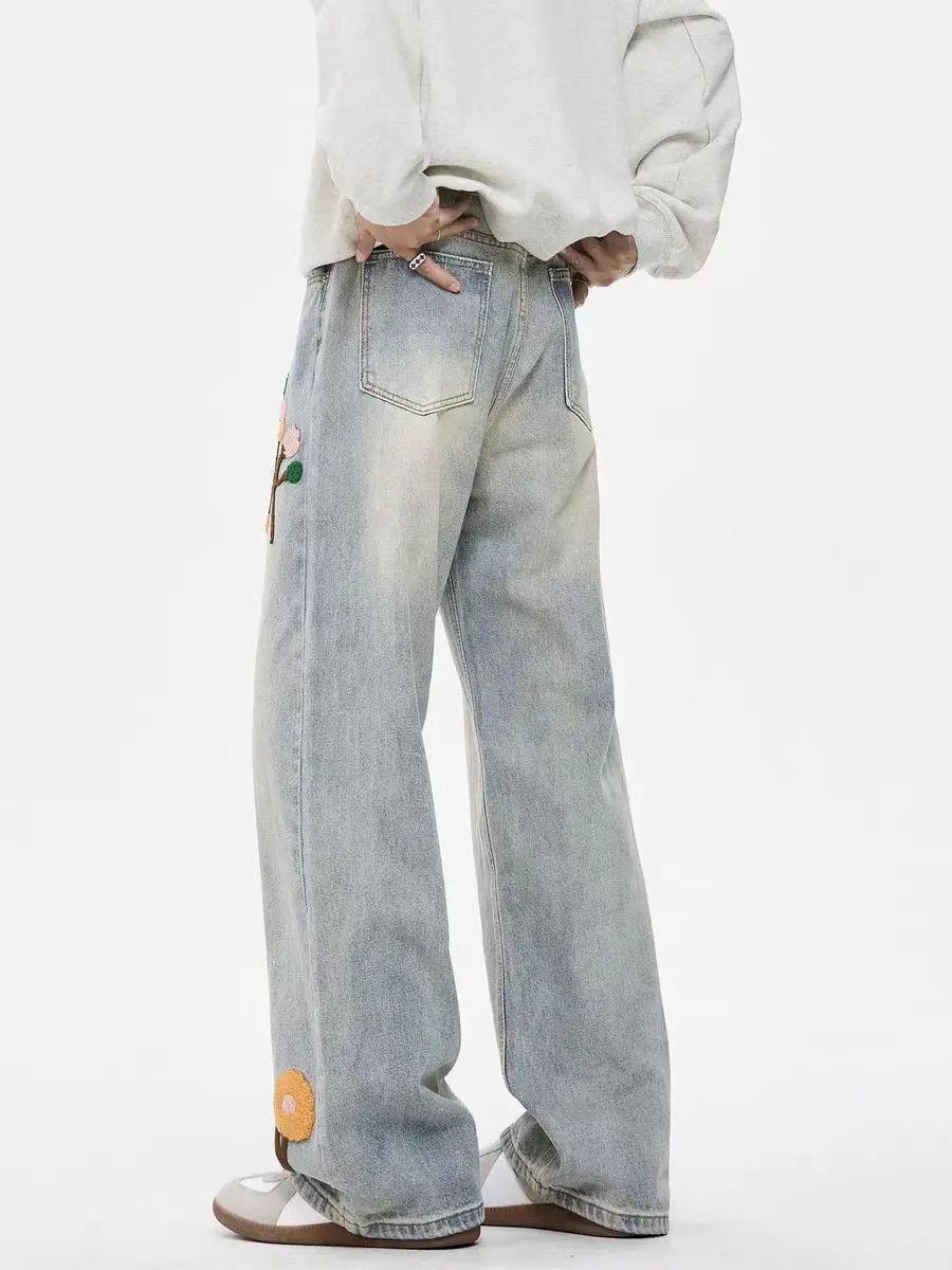 Japanese Brand Crochet Jeans Men's and Women's High Street Casual Size US 32 / EU 48 - 4 Thumbnail