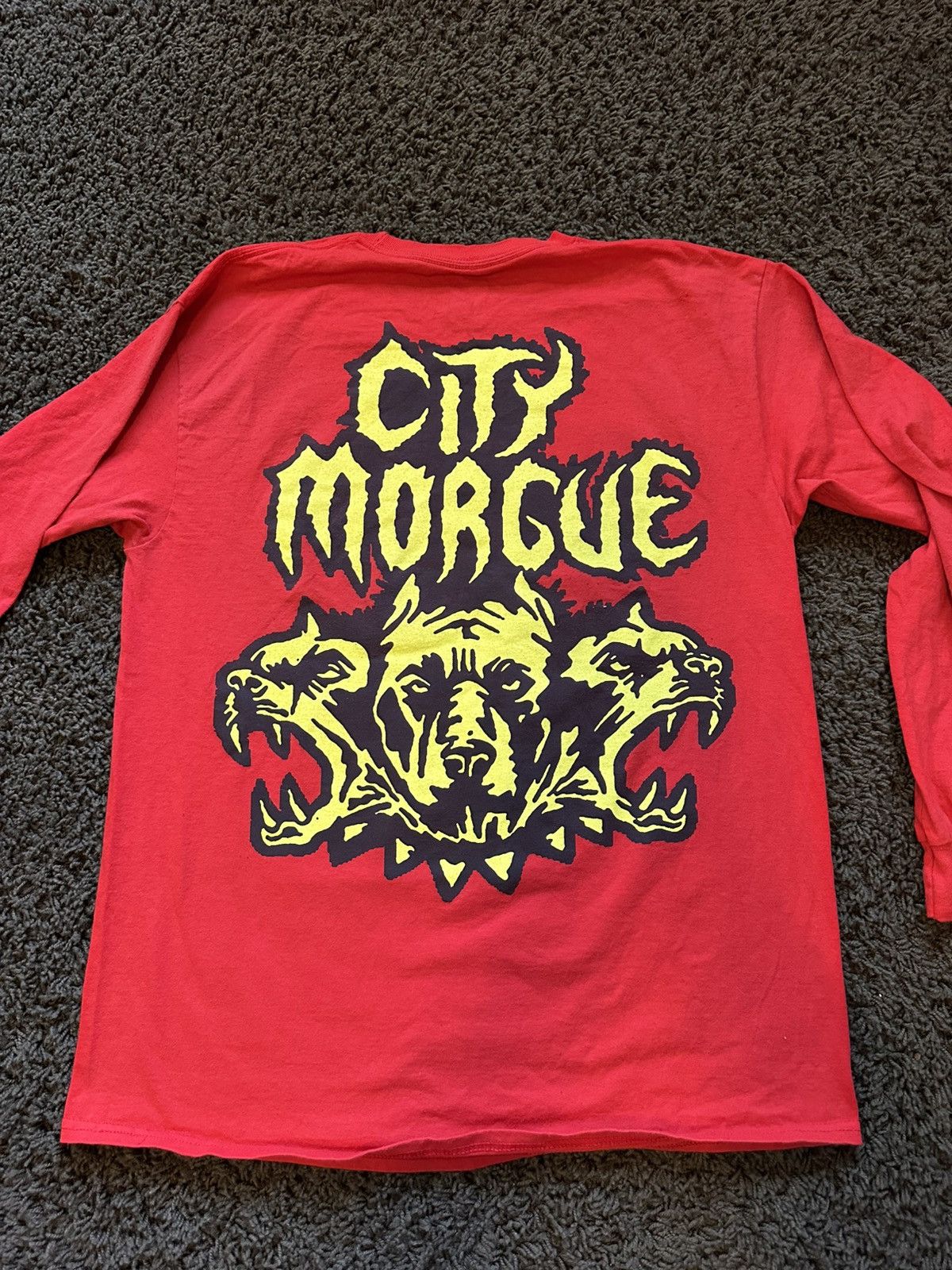 City Morgue RARE 2018 City Morgue Pray For The Sinners Red LS Shirt L Size US L / EU 52-54 / 3 - 5 Thumbnail