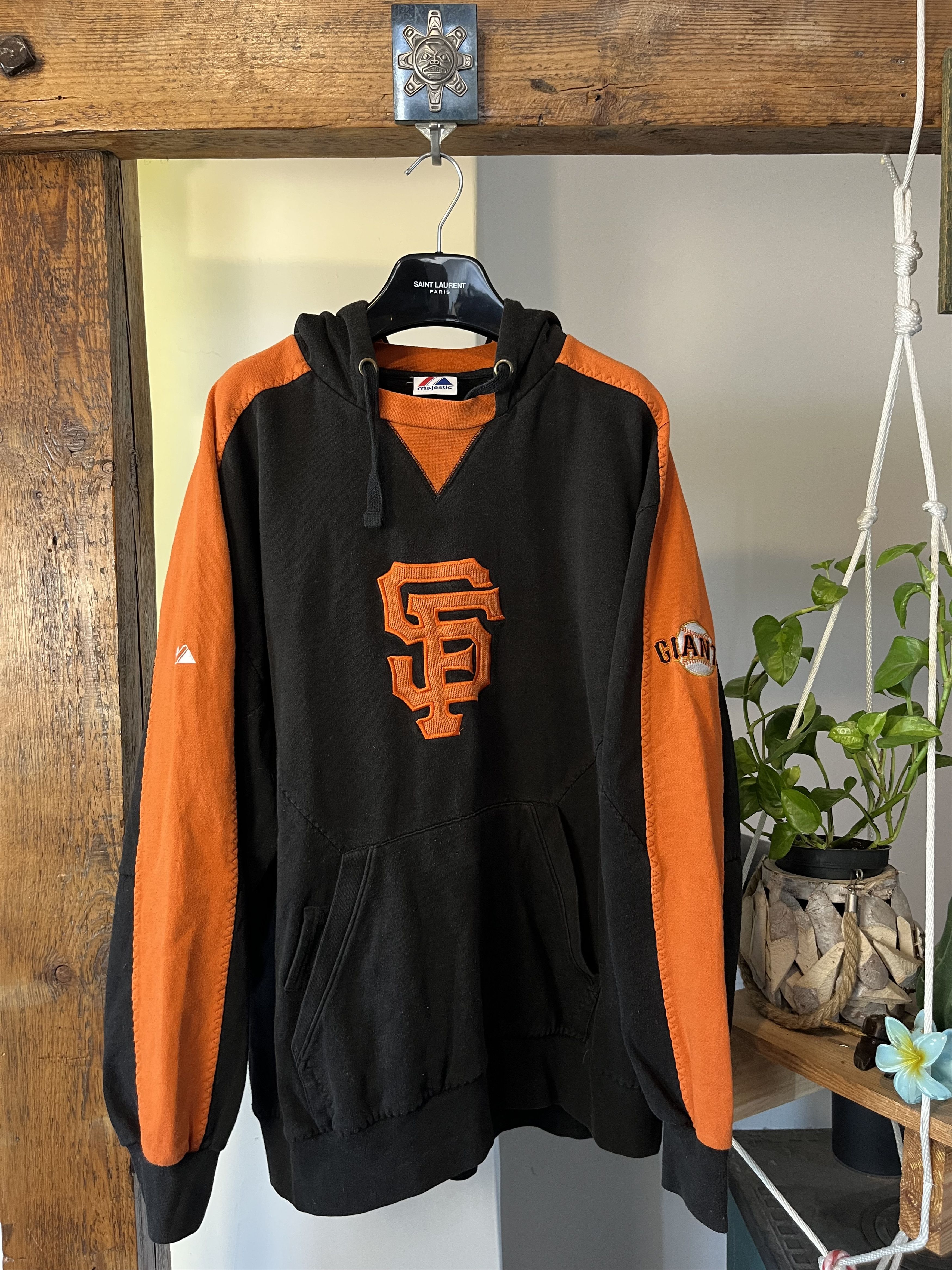 MLB × Salem Sportswear × Vintage 90s San Francisco Giants Majestic MLB Baseball Hoodie Size US XL / EU 56 / 4 - 1 Thumbnail