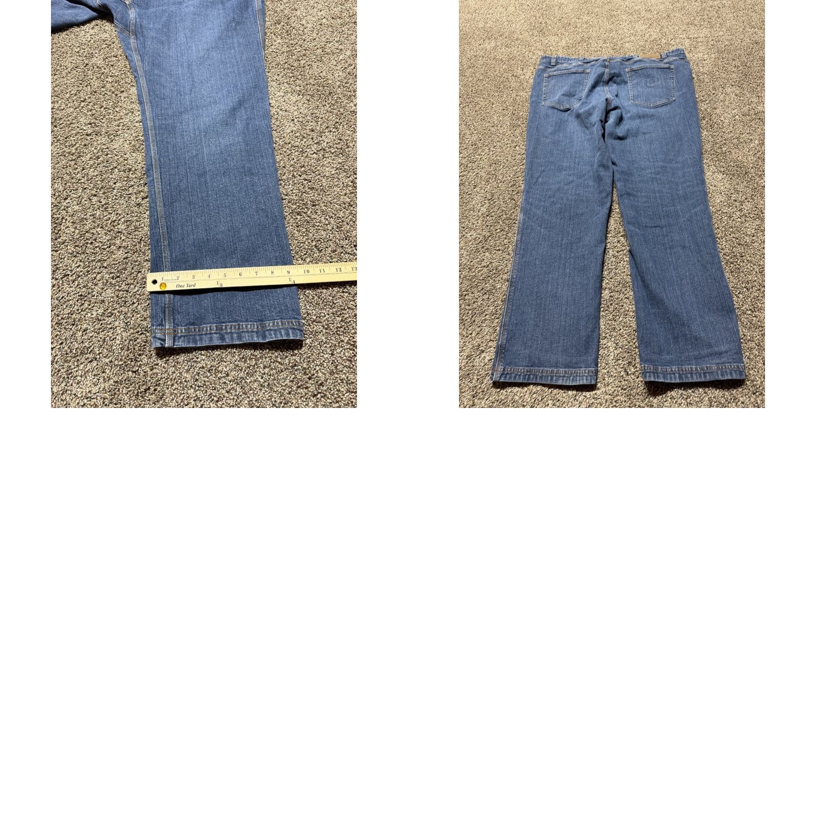 Denime Duluth Flex Ballroom Jeans Men 46 Blue Denim 46 X32 Relaxed Straight 5-Pocket Design Regular Inseam 32 Denim Cotton Jeans Mens Size US 30 / EU 46 - 8 Thumbnail