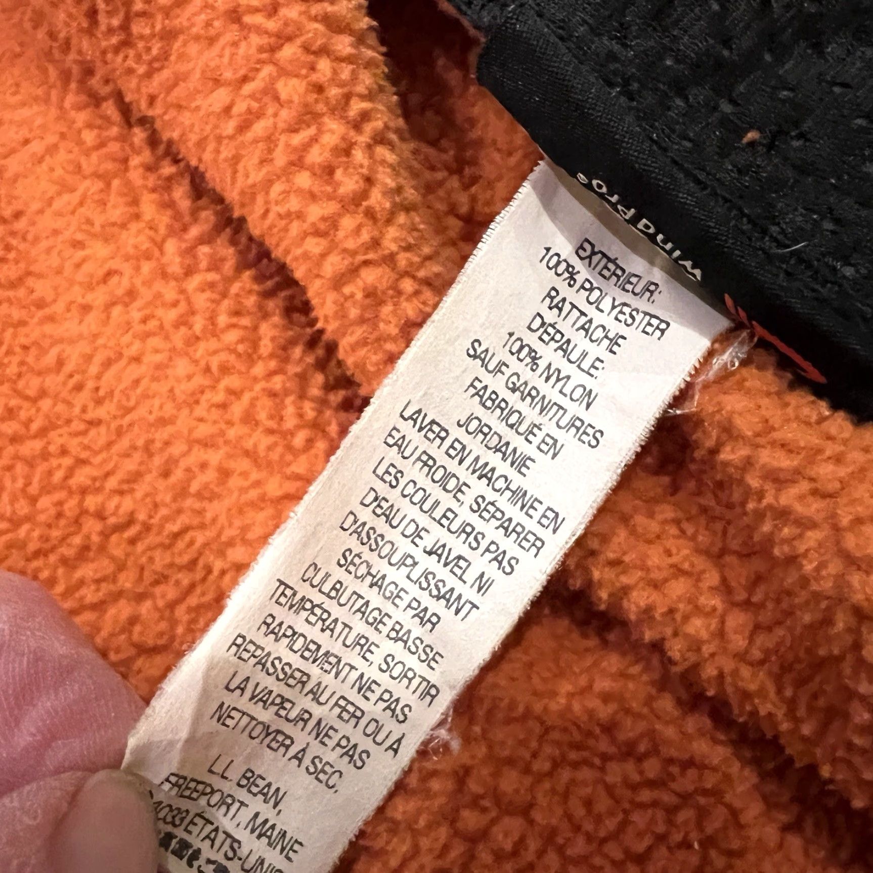 Vintage L.L. Bean Polartec Wind Pro Fleece Jacket Full Zip Orange Size XL Size XL / US 12-14 / IT 48-50 - 6 Thumbnail