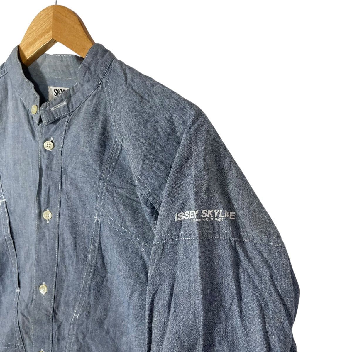 Issey Miyake Issey Miyake Skyline Chambray Shirt Minimal Design Studio Size US M / EU 48-50 / 2 - 6 Thumbnail